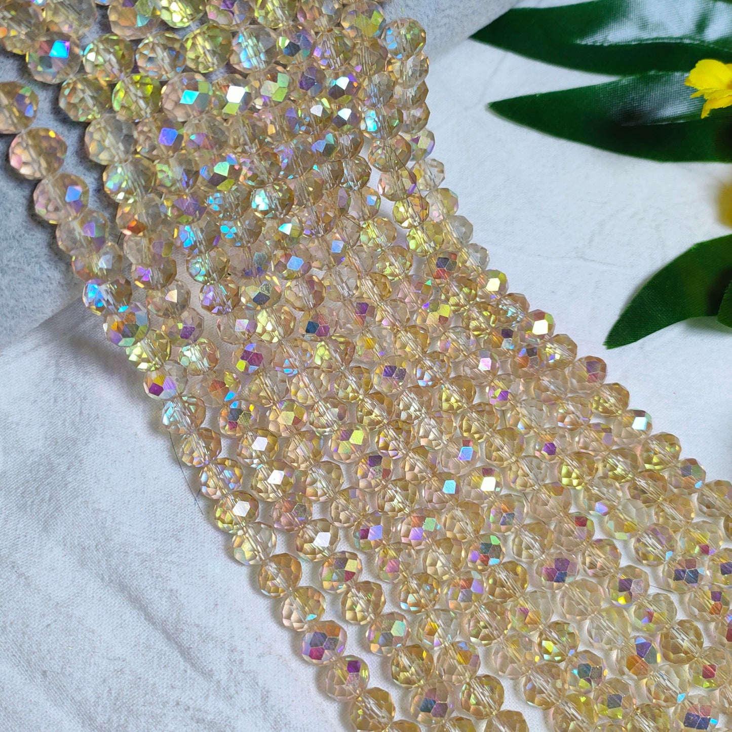 8mm K9 crystal glass flat beads 60pcs perstrand for DIY bracelet & necklace & keychain accessories