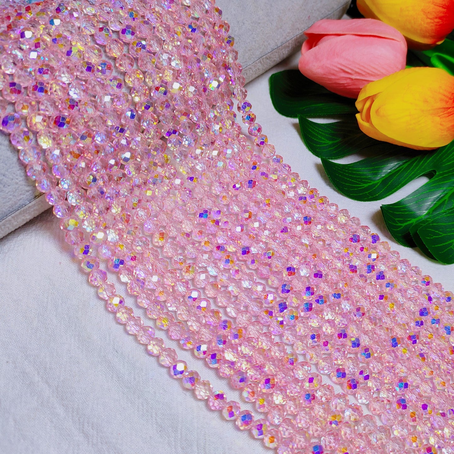 6mm K9 crystal glass flat beads 80pcs perstrand for DIY bracelet & necklace & keychain accessories