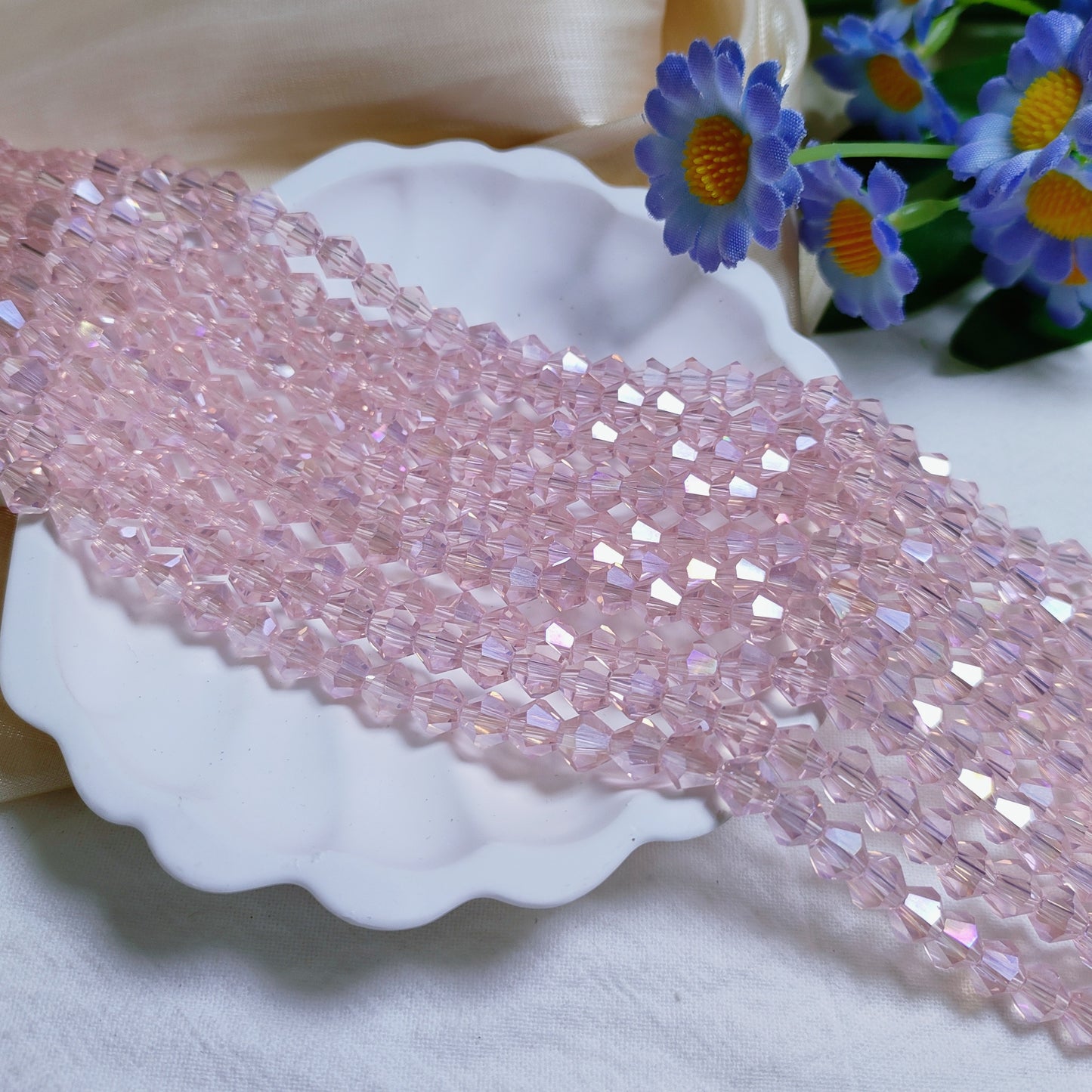 6mm K9 crystal glass bicone beads 45pcsper strand for DIY bracelet & necklace & keychainaccessories