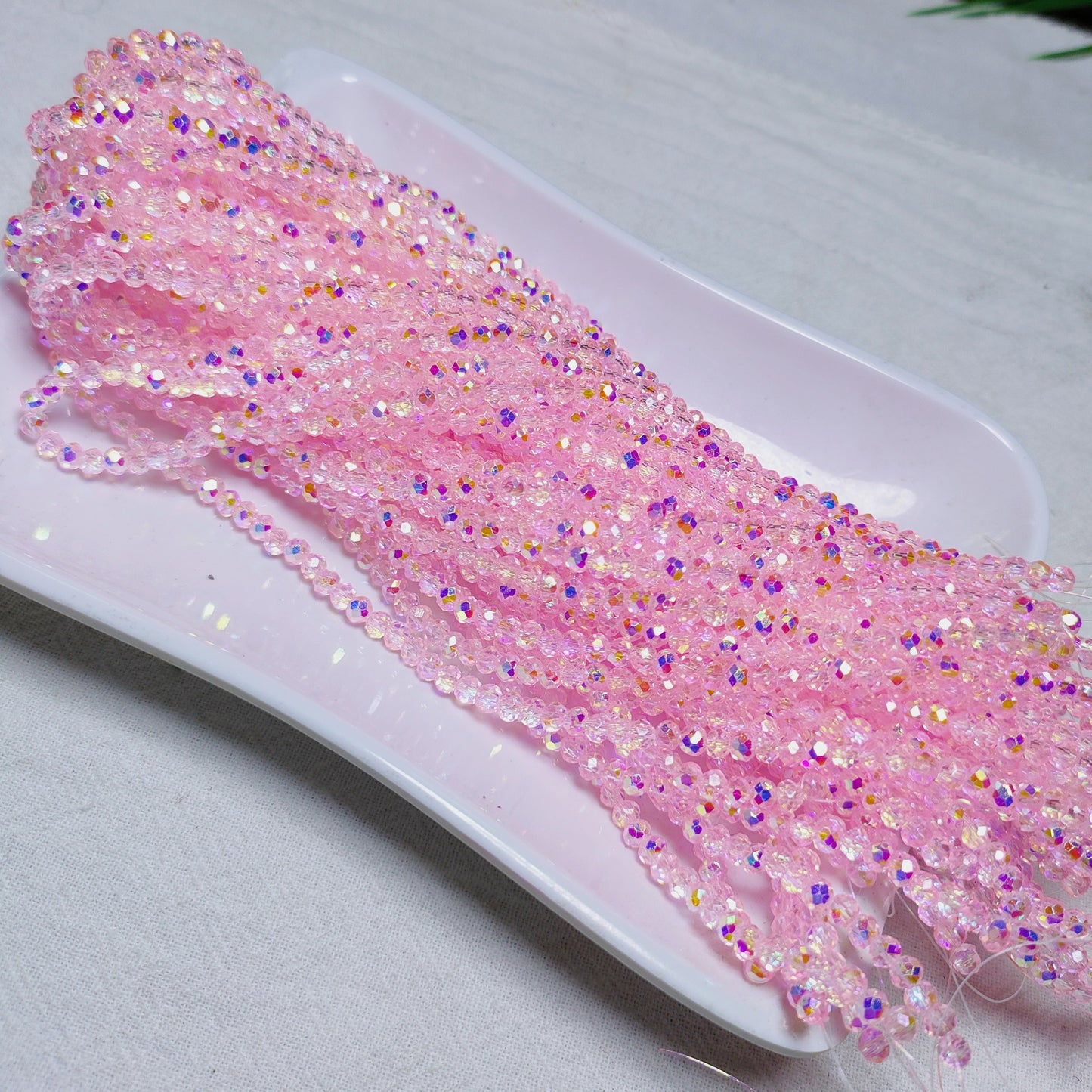 【5strands≈565pcs】3mm K9 crystal glass flat beads 113pcs perstrand for DIY bracelet & necklace & keychain accessories