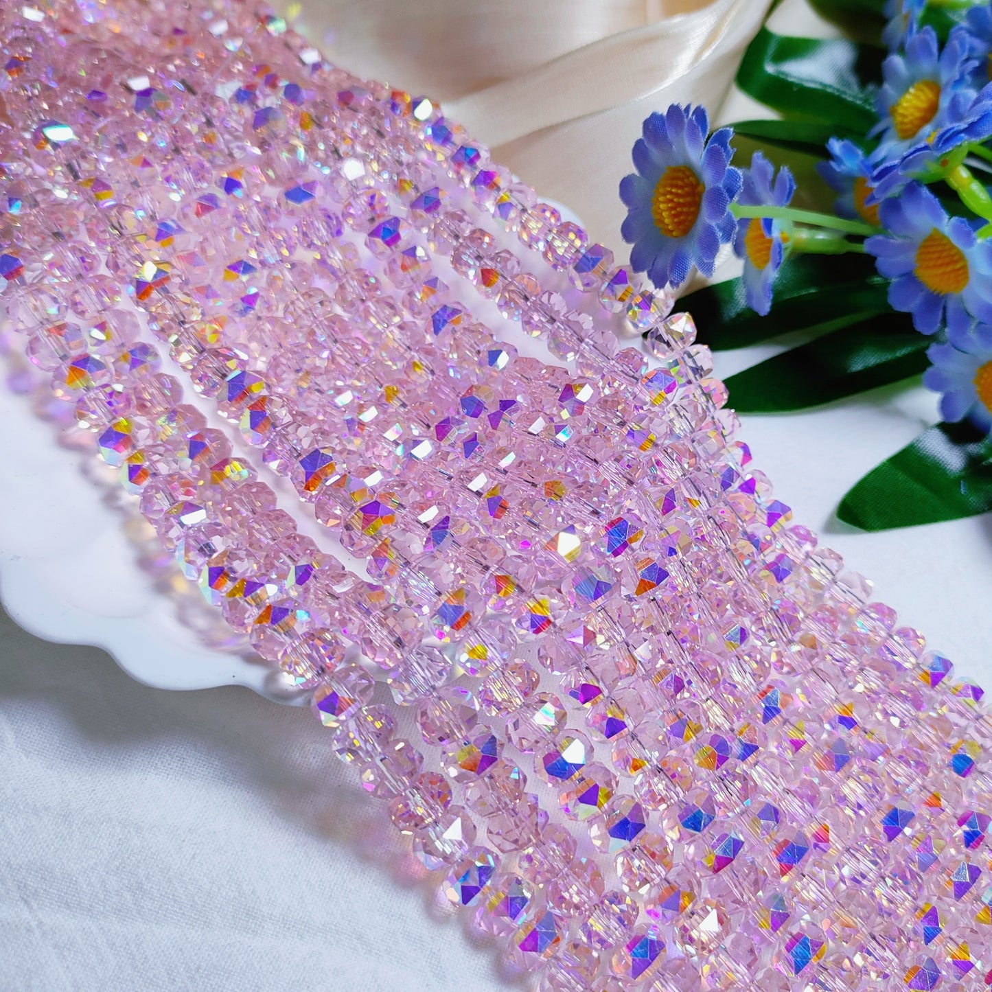 8mm K9 crystal glass wheel beads 79pcsper strand for DIY bracelet & necklace & keychainaccessories