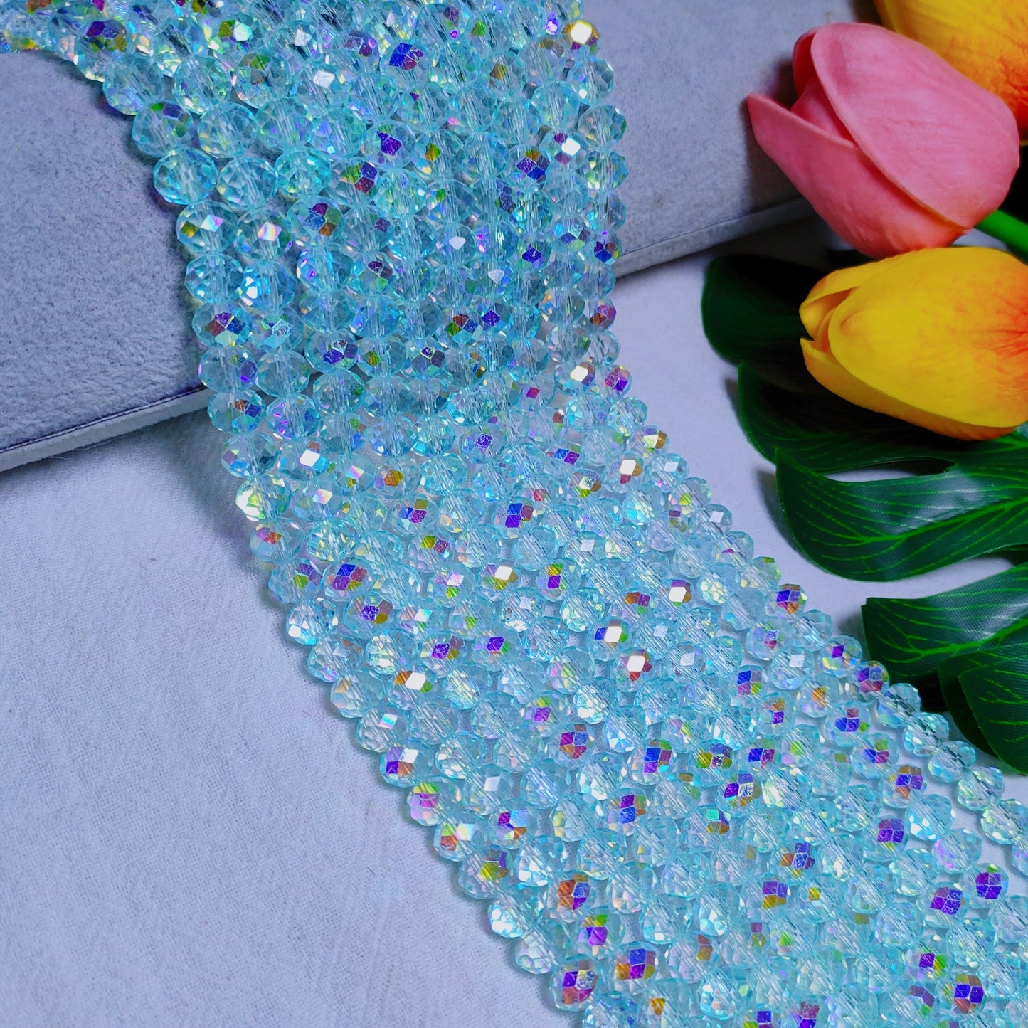 6mm K9 crystal glass flat beads 80pcs perstrand for DIY bracelet & necklace & keychain accessories