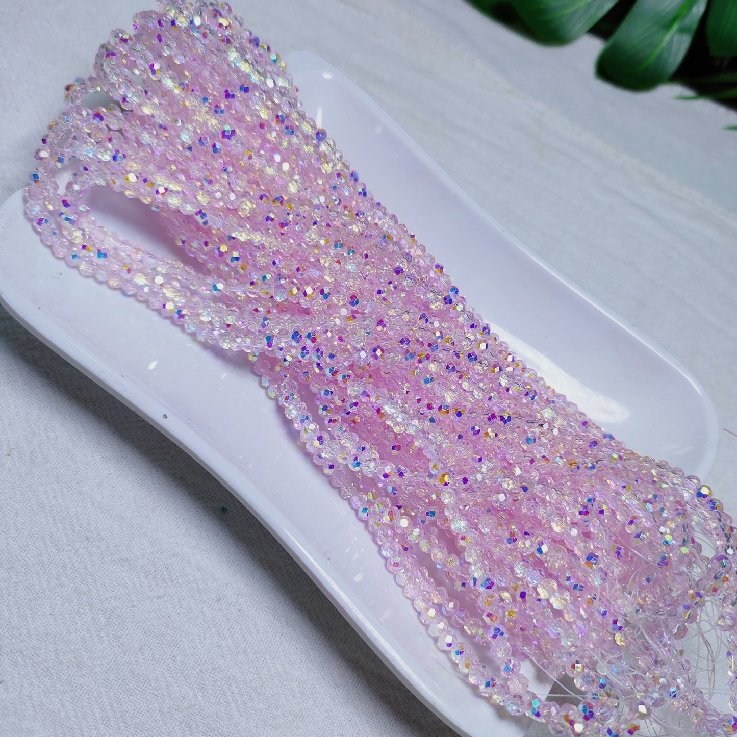【5strands≈565pcs】3mm K9 crystal glass flat beads 113pcs perstrand for DIY bracelet & necklace & keychain accessories