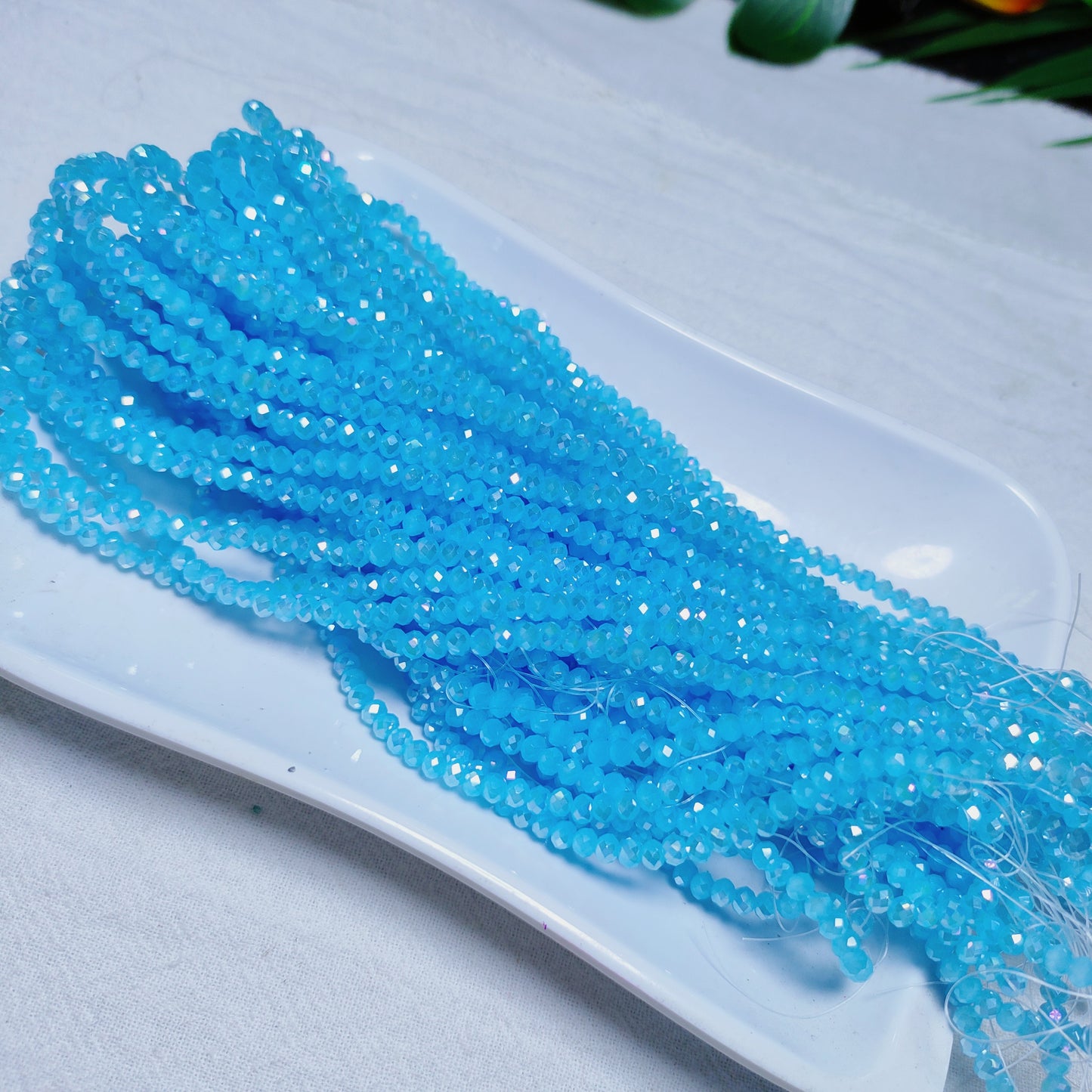 【5strands≈565pcs】3mm K9 crystal glass flat beads 113pcs perstrand for DIY bracelet & necklace & keychain accessories