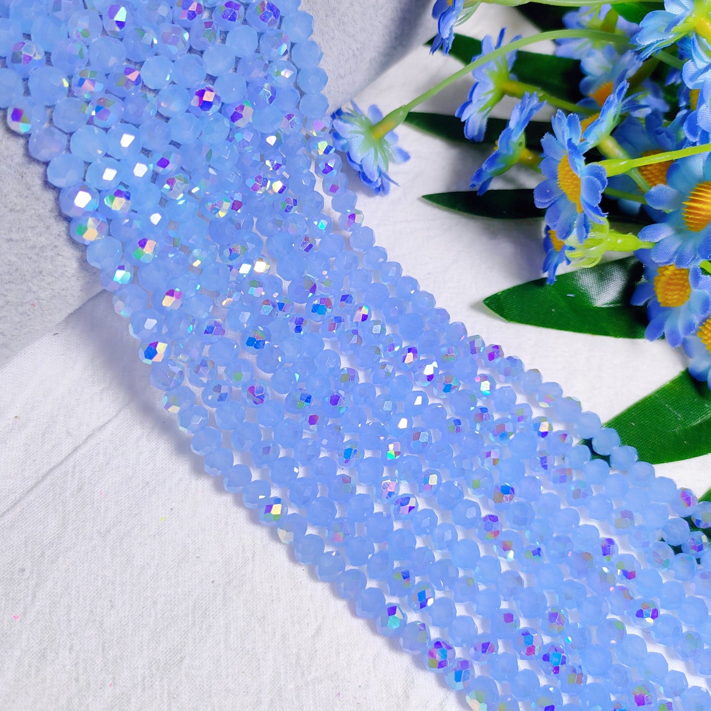 6mm K9 crystal glass flat beads 80pcs perstrand for DIY bracelet & necklace & keychain accessories
