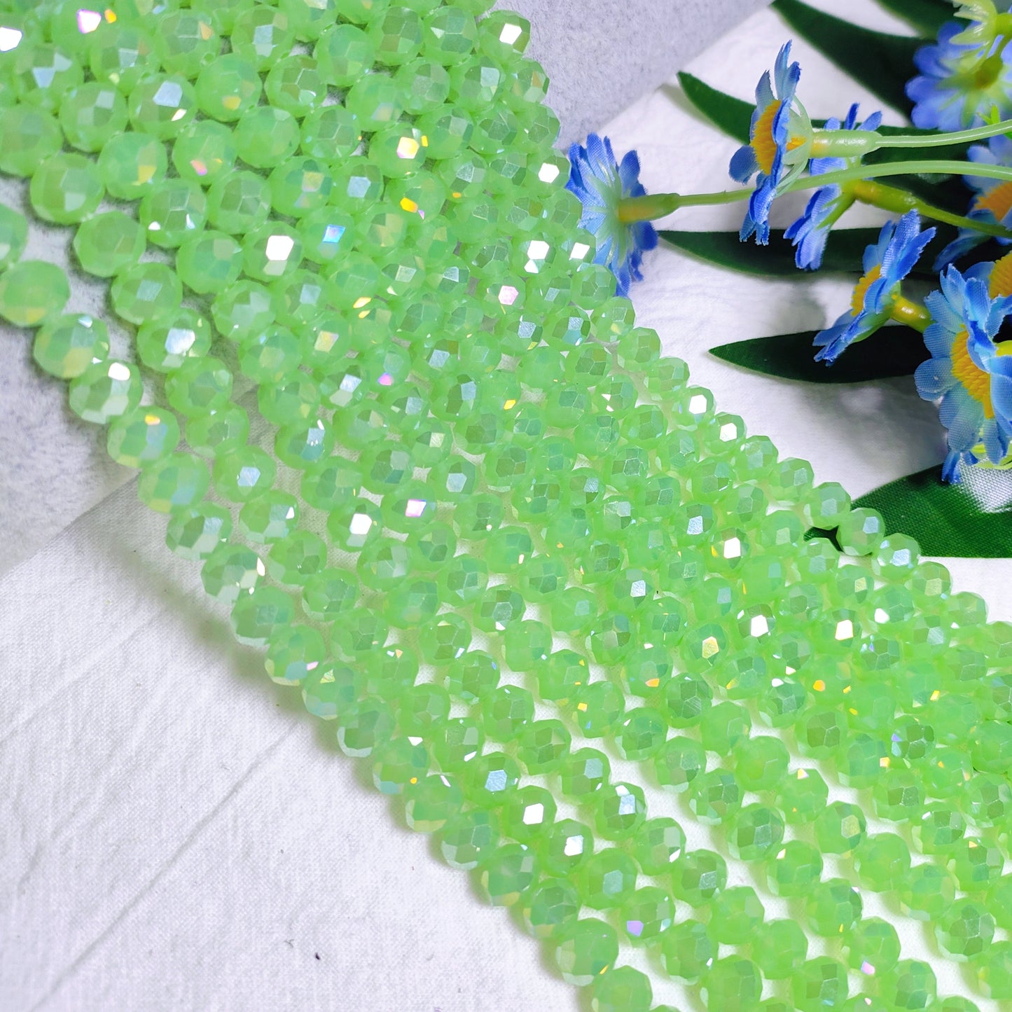 8mm K9 crystal glass flat beads 60pcs perstrand for DIY bracelet & necklace & keychain accessories