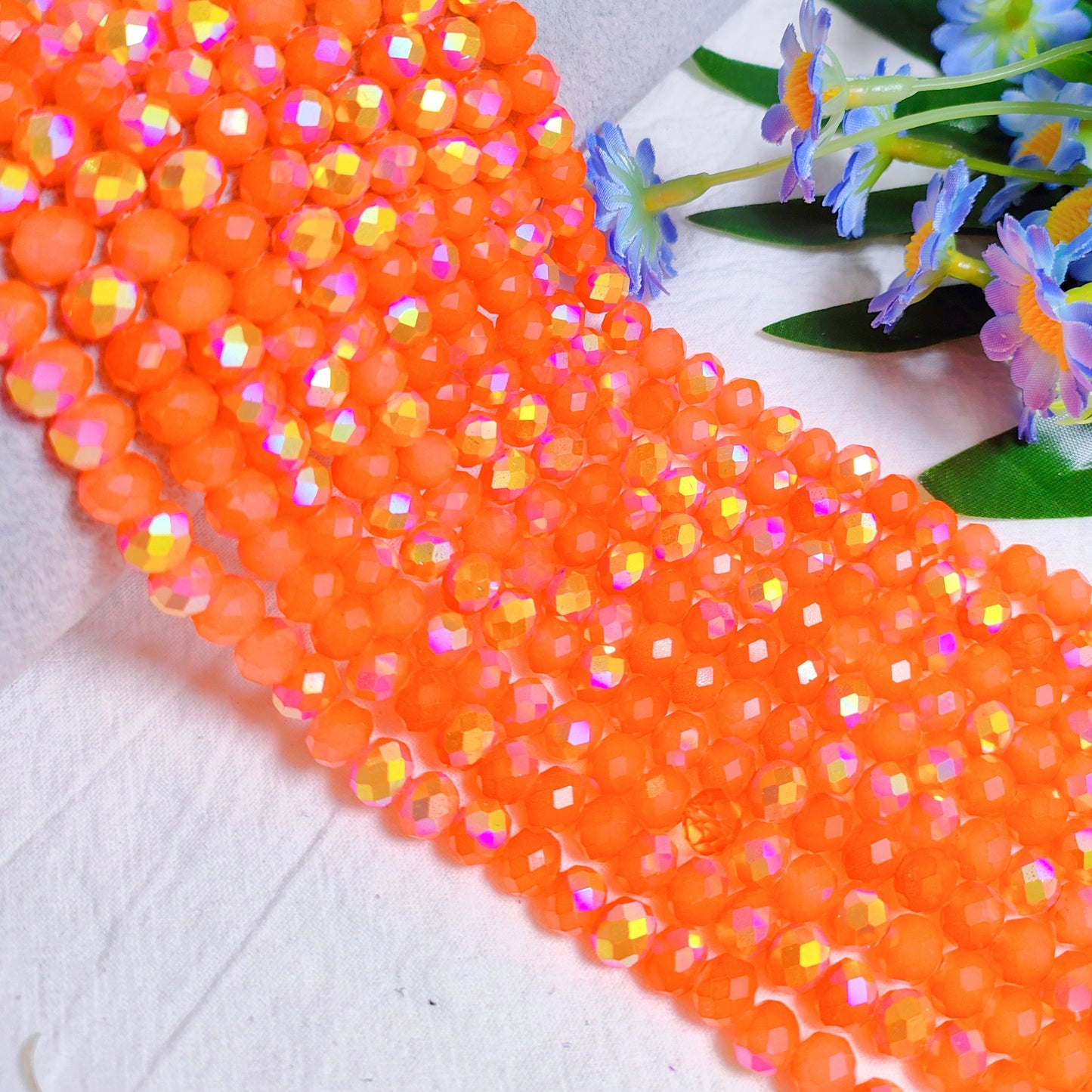 8mm K9 crystal glass flat beads 60pcs perstrand for DIY bracelet & necklace & keychain accessories