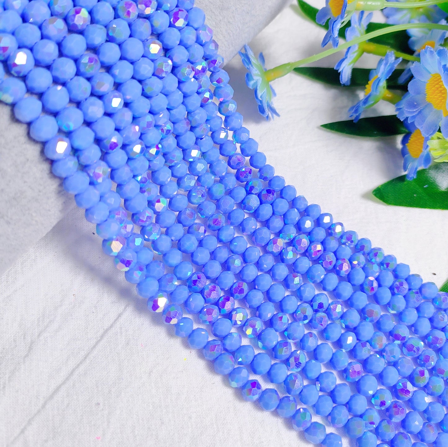 6mm K9 crystal glass flat beads 80pcs perstrand for DIY bracelet & necklace & keychain accessories