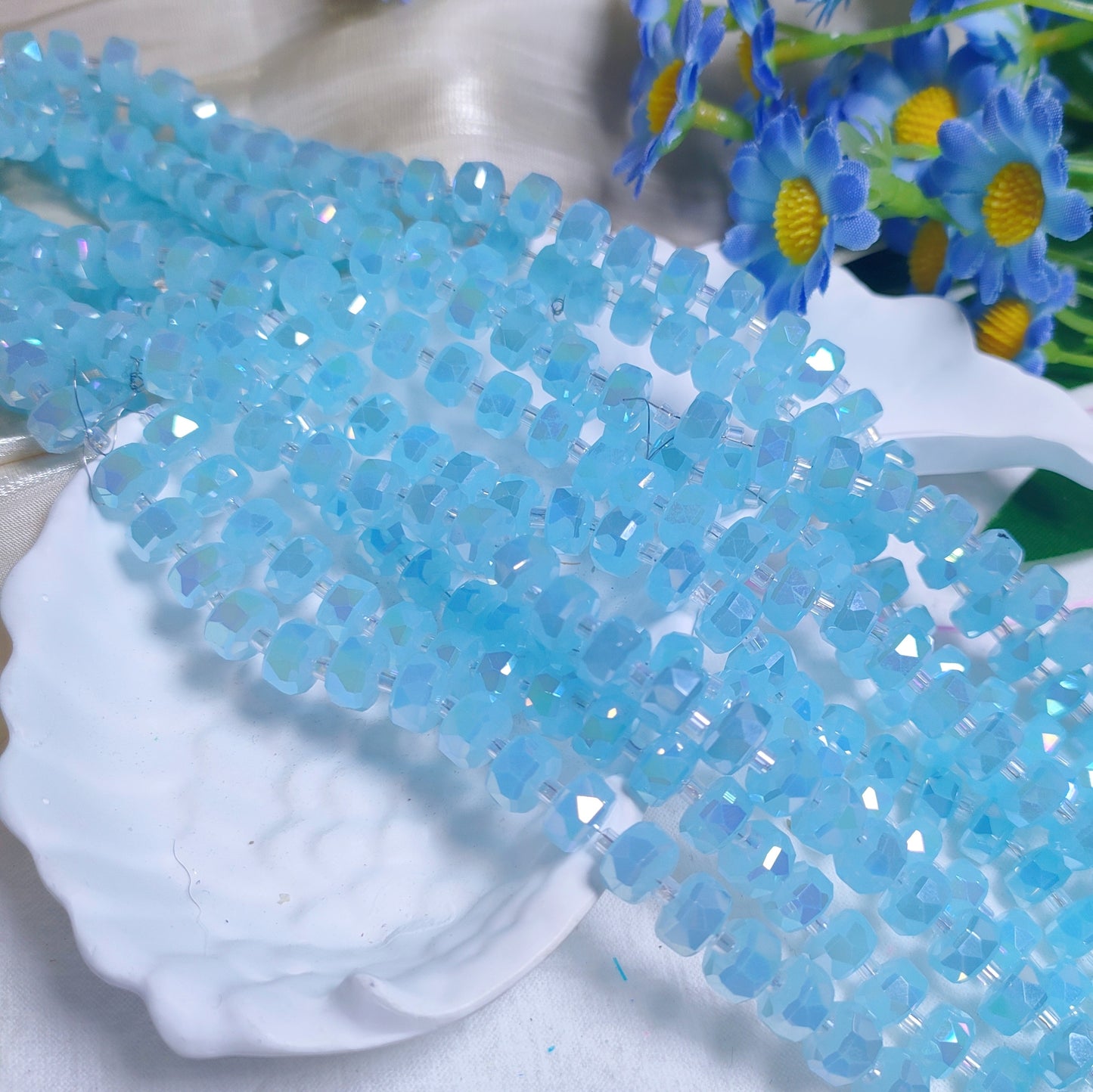 8mm K9 crystal glass wheel beads 79pcsper strand for DIY bracelet & necklace & keychainaccessories
