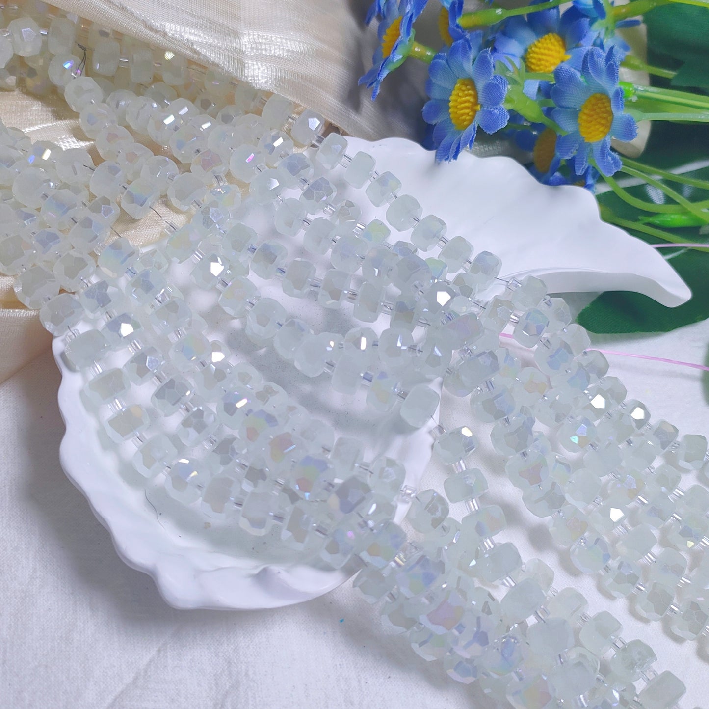 8mm K9 crystal glass wheel beads 79pcsper strand for DIY bracelet & necklace & keychainaccessories
