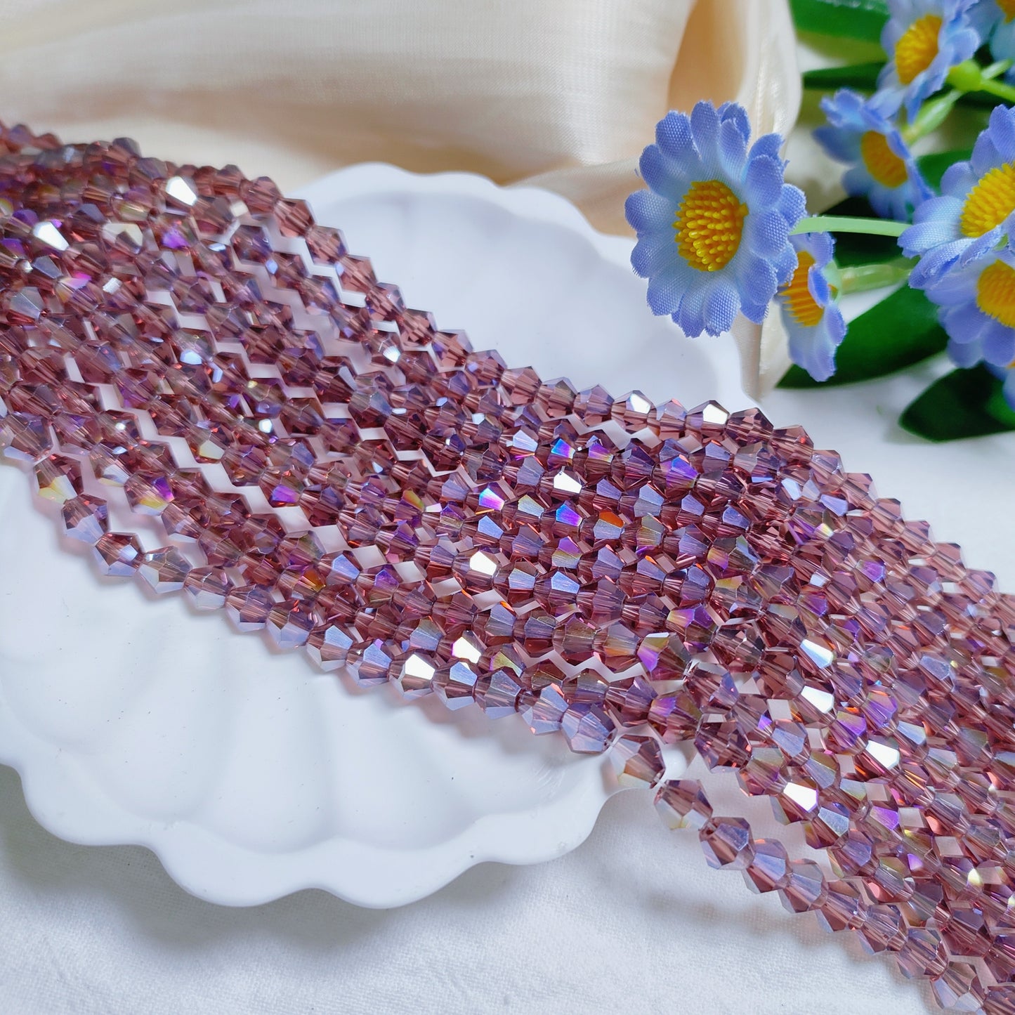 6mm K9 crystal glass bicone beads 45pcsper strand for DIY bracelet & necklace & keychainaccessories