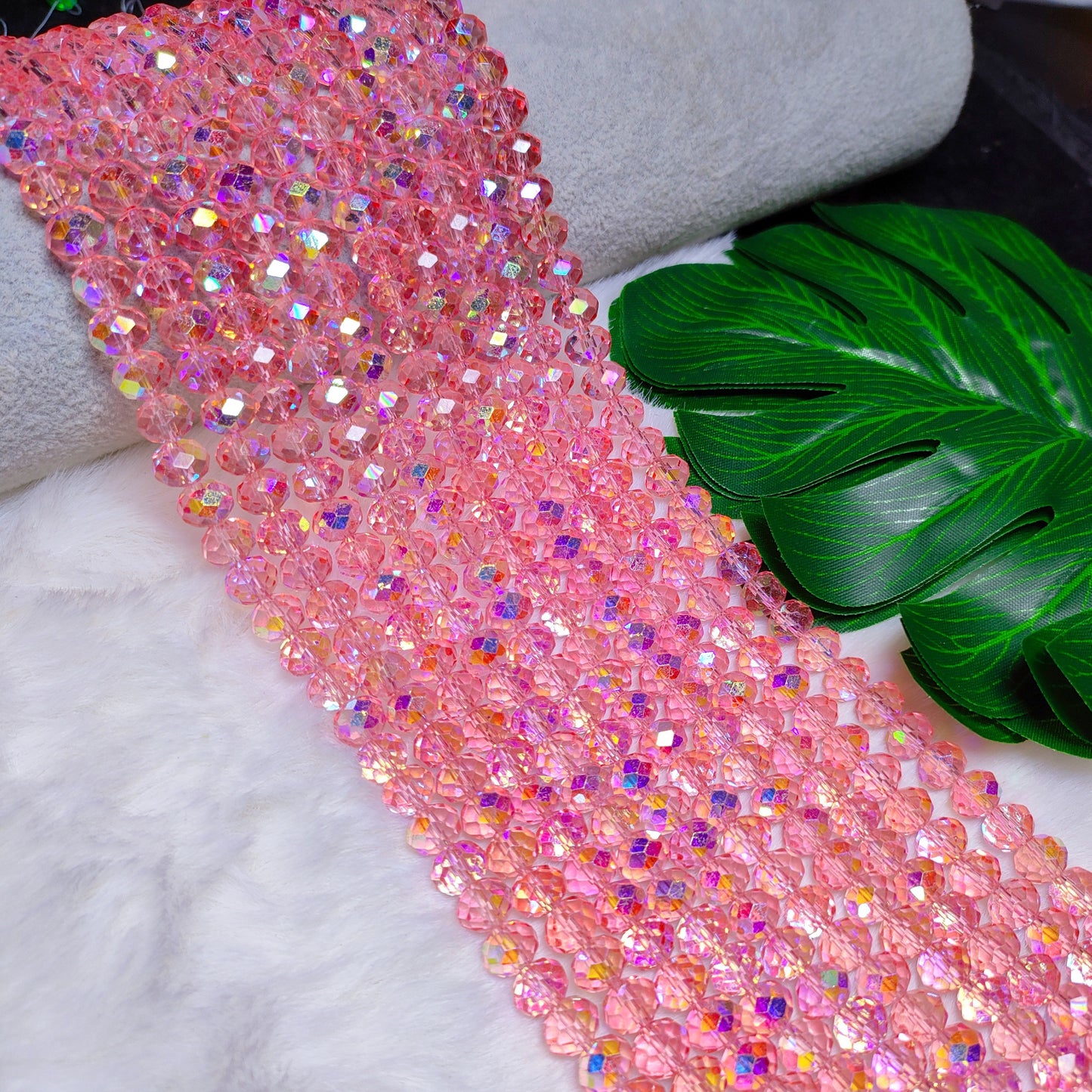 8mm K9 crystal glass flat beads 60pcs perstrand for DIY bracelet & necklace & keychain accessories