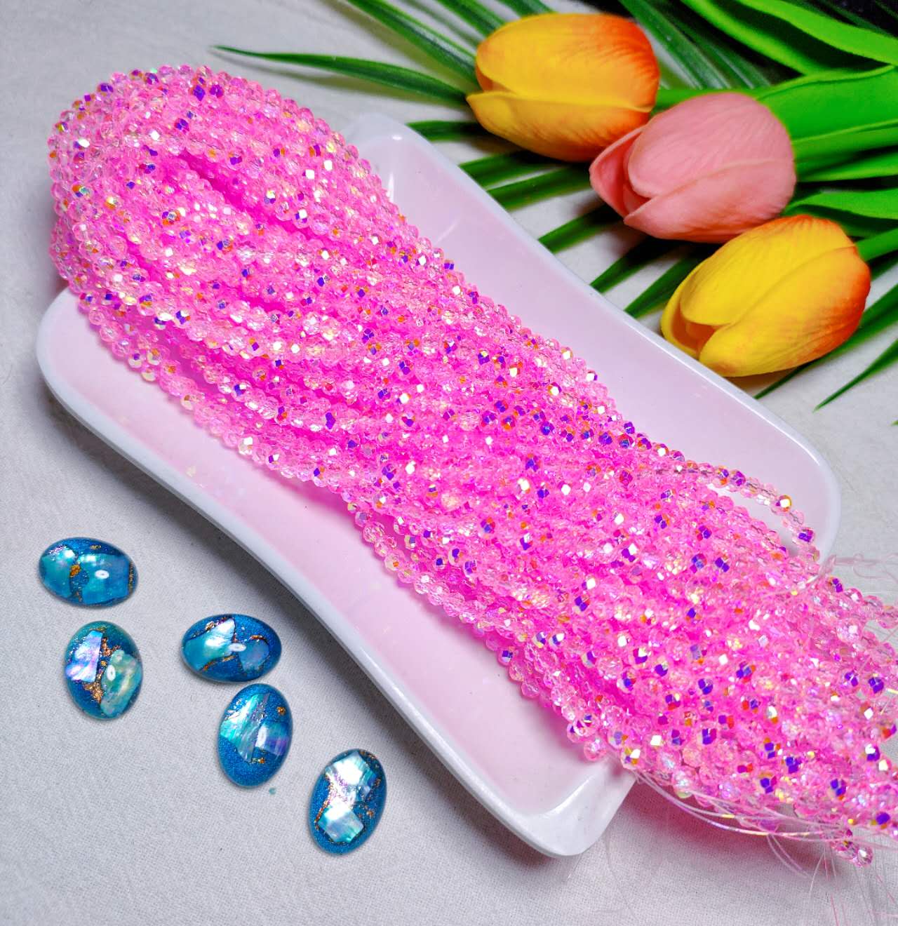 4mm K9 crystal glass flat beads 110pcs perstrand for DIY bracelet & necklace & keychain accessories