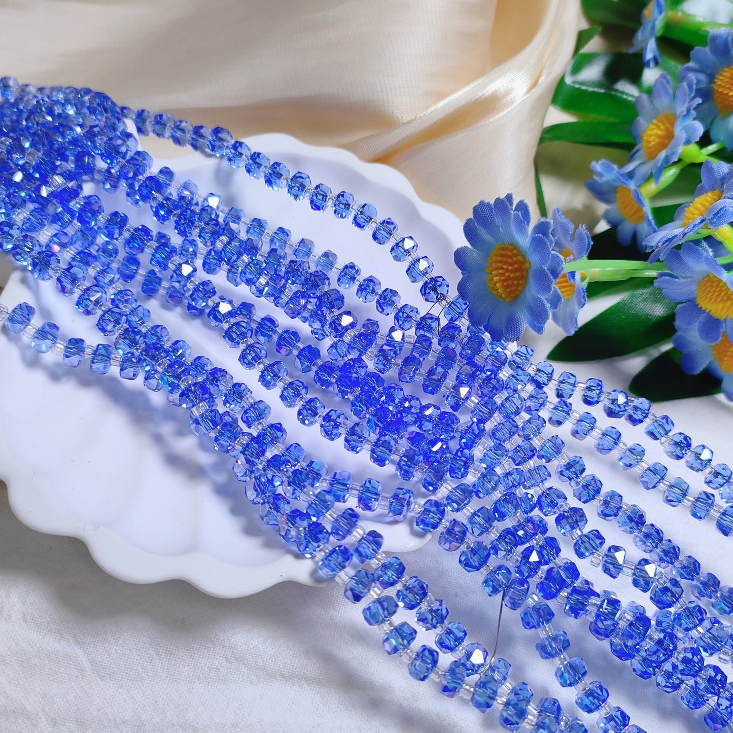 6mm K9 crystal glass wheel beads 99pcsperstrand for DIY bracelet & necklace & keychainaccessories