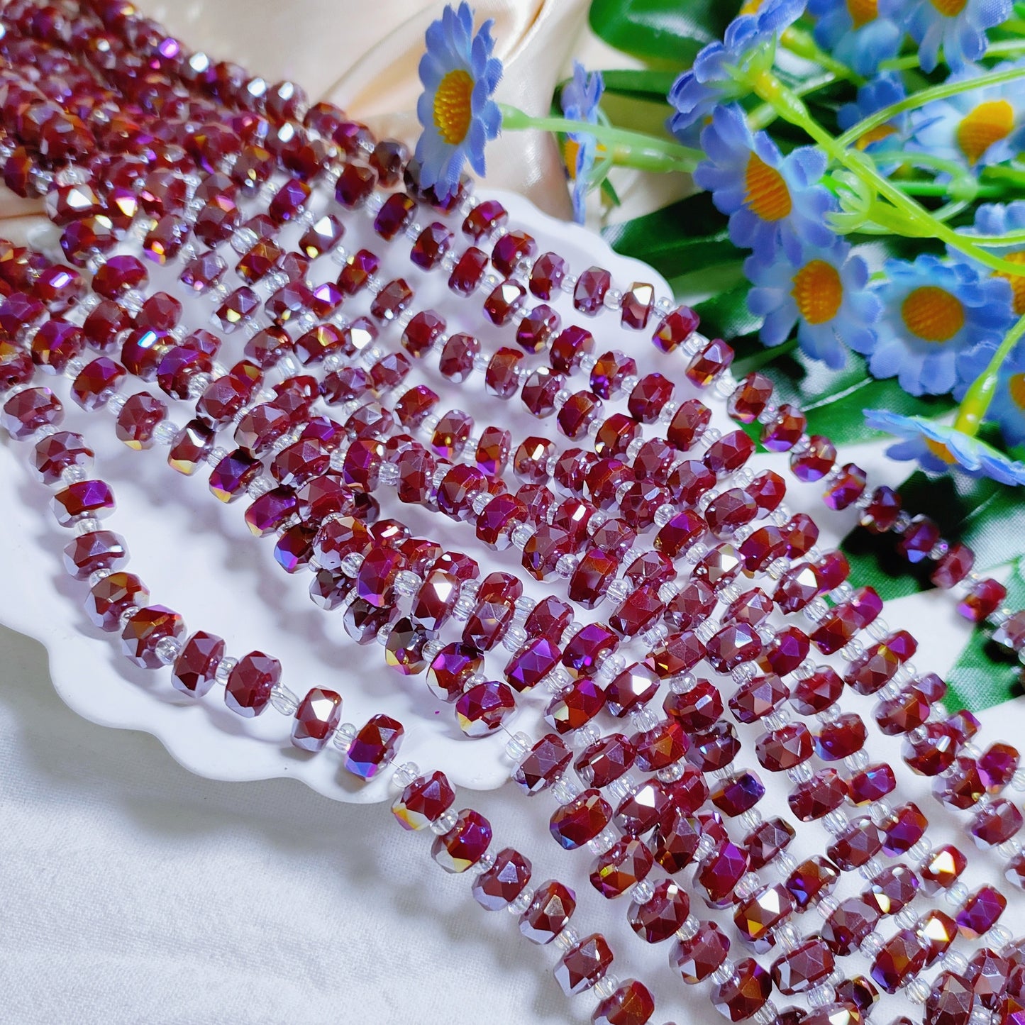 8mm K9 crystal glass wheel beads 79pcsper strand for DIY bracelet & necklace & keychainaccessories