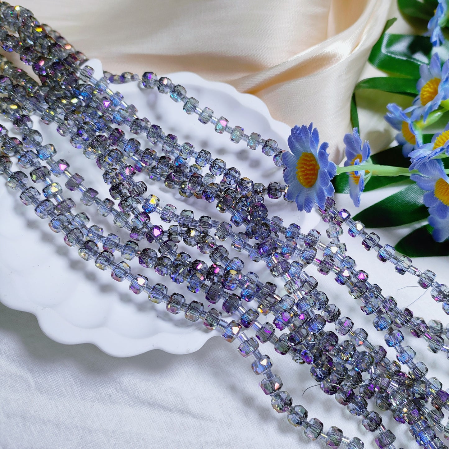 6mm K9 crystal glass wheel beads 99pcsperstrand for DIY bracelet & necklace & keychainaccessories