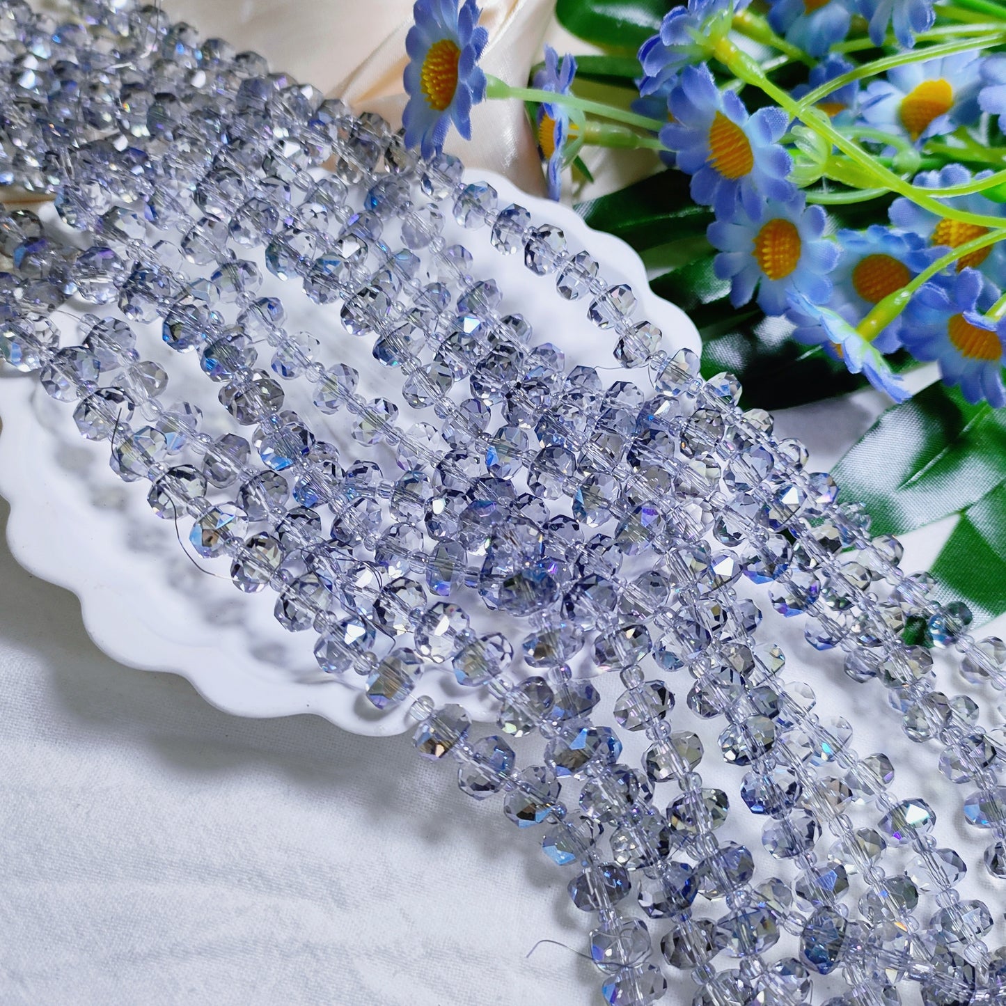 8mm K9 crystal glass wheel beads 79pcsper strand for DIY bracelet & necklace & keychainaccessories