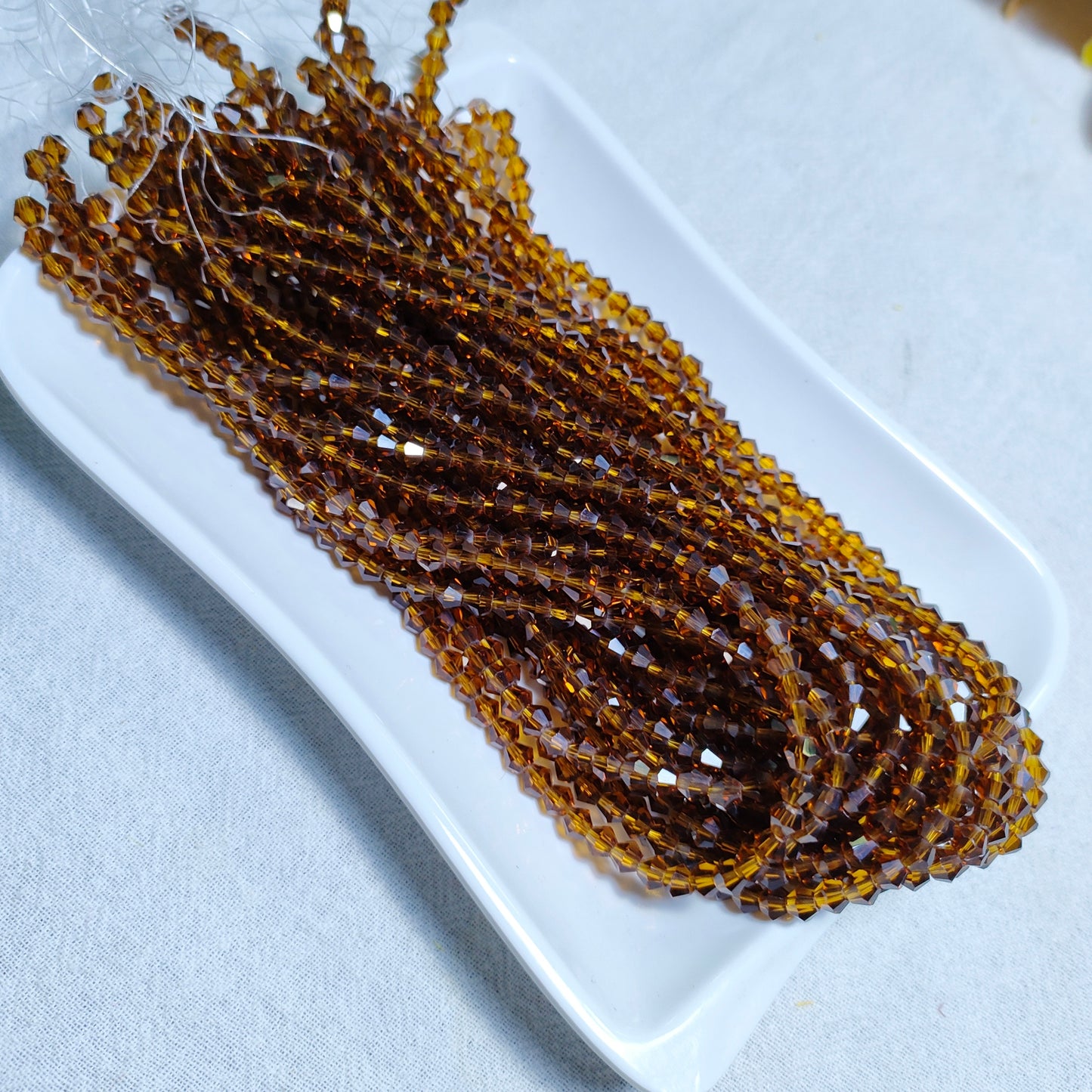 【5 strands≈400pcs】4mm K9 crystal glass bicone beads for DIY bracelet & necklace & keychain accessories