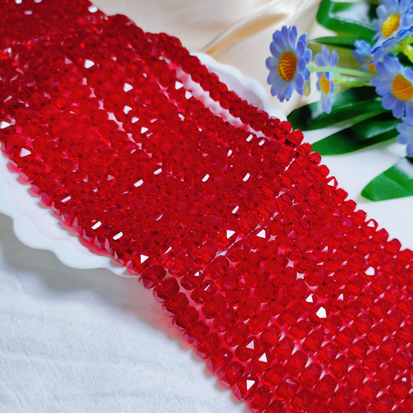 8mm K9 crystal glass wheel beads 79pcsper strand for DIY bracelet & necklace & keychainaccessories
