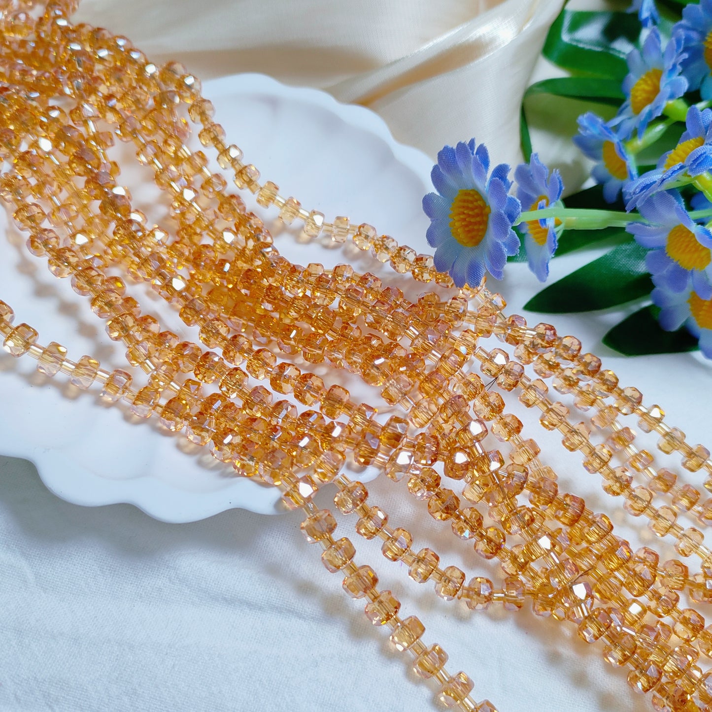 6mm K9 crystal glass wheel beads 99pcsperstrand for DIY bracelet & necklace & keychainaccessories