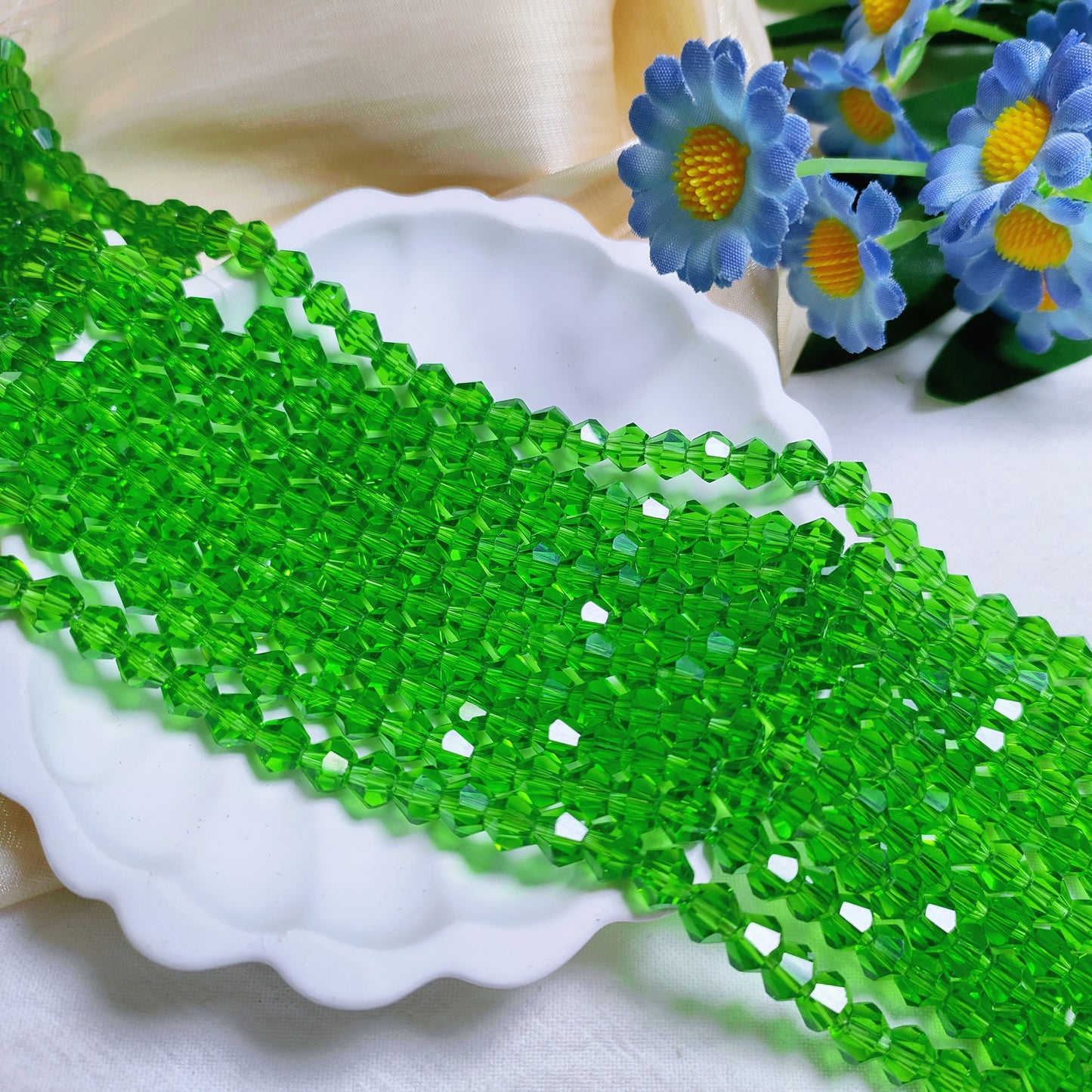 6mm K9 crystal glass bicone beads 45pcsper strand for DIY bracelet & necklace & keychainaccessories