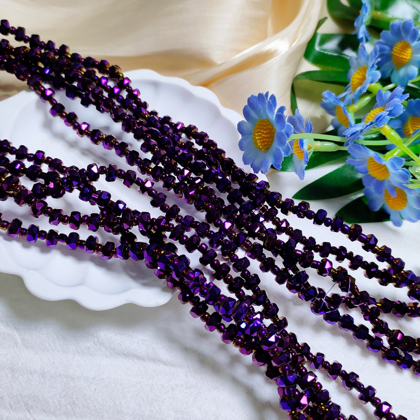 6mm K9 crystal glass wheel beads 99pcsperstrand for DIY bracelet & necklace & keychainaccessories