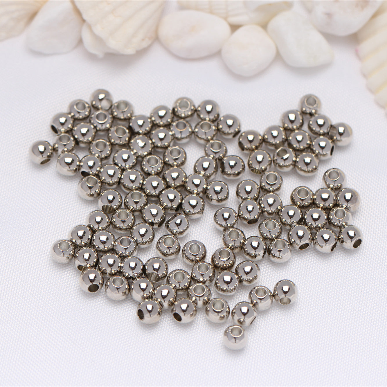 (100pcs/pack)14k gold plated copper material & color-preserving spacers& transfer beads&small gold spacers & smooth solid DIY jewelry, handmade beading accessories, loose beads.
