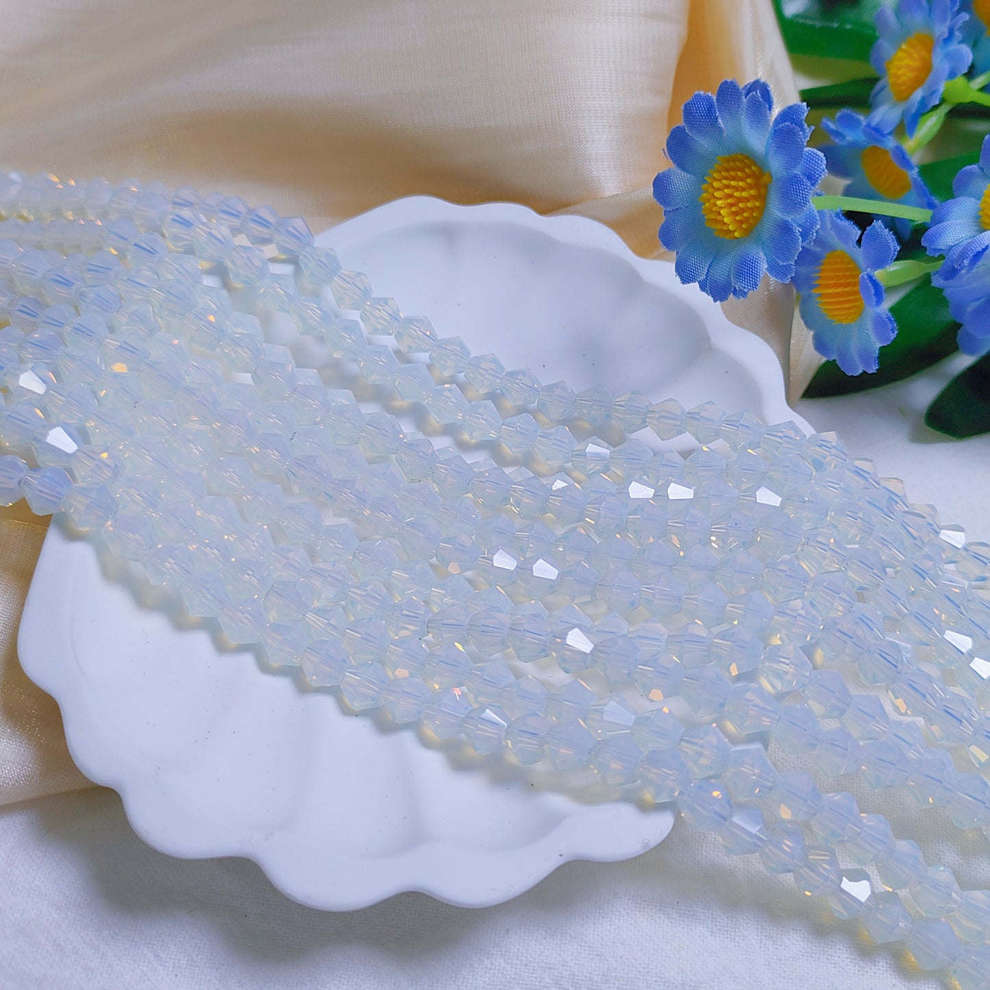 6mm K9 crystal glass bicone beads 45pcsper strand for DIY bracelet & necklace & keychainaccessories