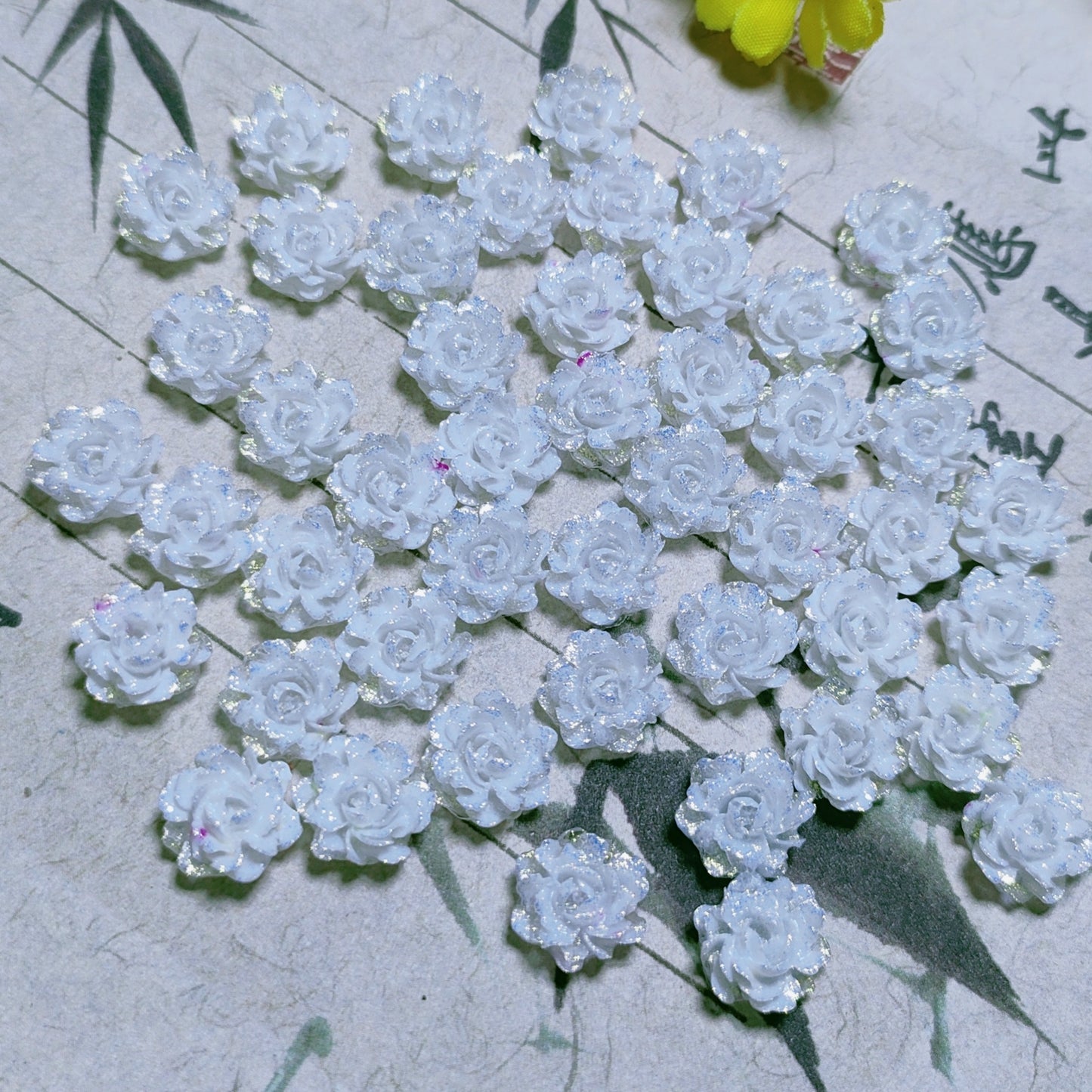 11mm&12mm soft resin true love rose &roses with no-hole and curl edge&peony flower 20g per bag for nail&keychian&bracelet&car hangers