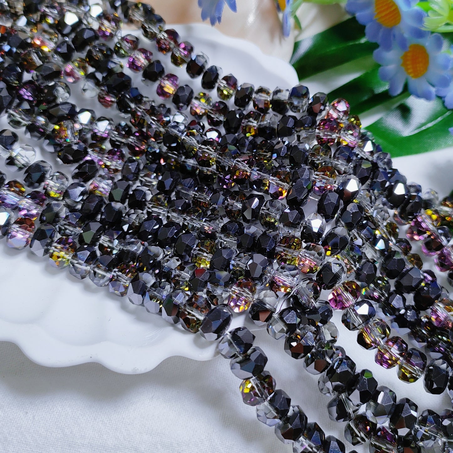 8mm K9 crystal glass wheel beads 79pcsper strand for DIY bracelet & necklace & keychainaccessories