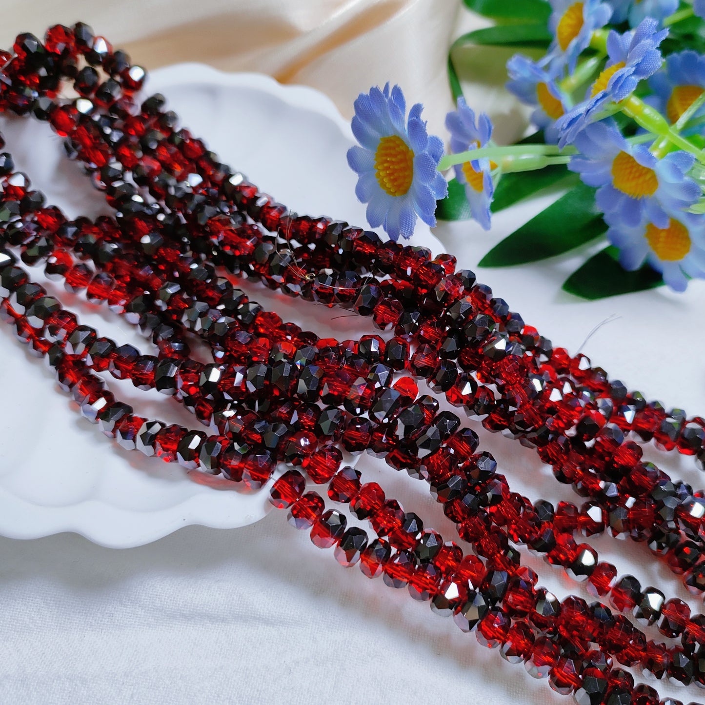 6mm K9 crystal glass wheel beads 99pcsperstrand for DIY bracelet & necklace & keychainaccessories