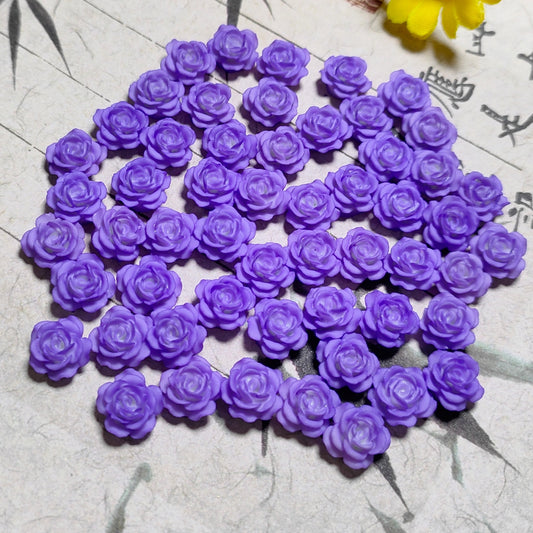 7mm&8mm resin soft roses with no-hole&lotus&lily with hole 20g per bag for nail&keychian&bracelet&car hangers