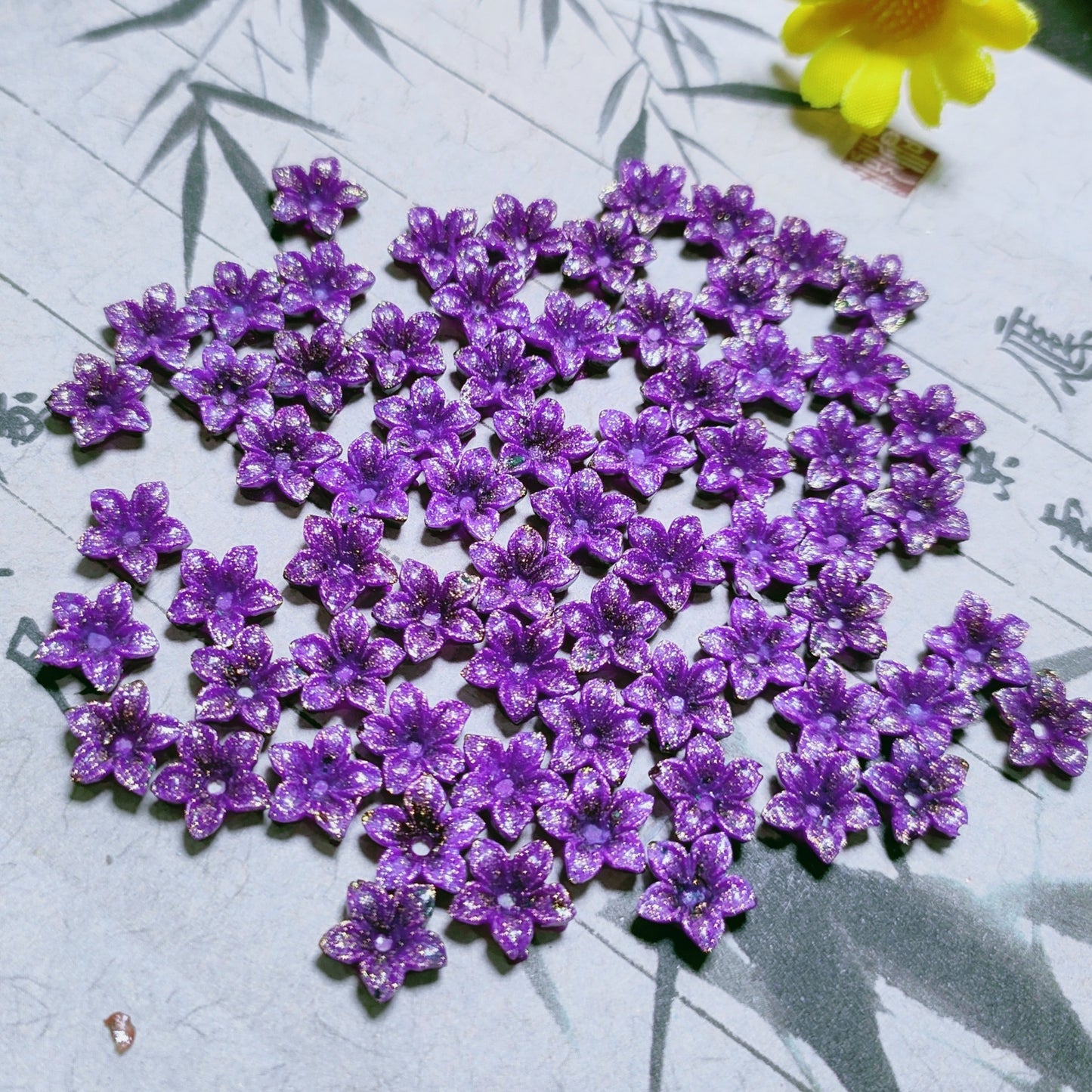 7mm&8mm resin soft roses with no-hole&lotus&lily with hole 20g per bag for nail&keychian&bracelet&car hangers