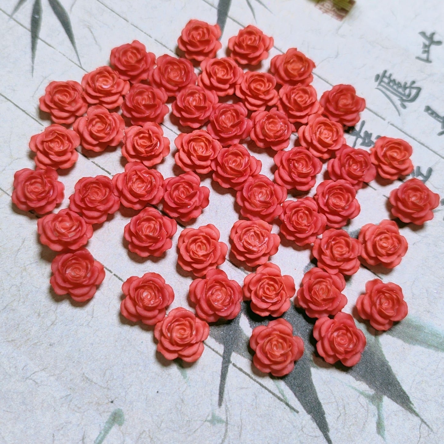 7mm&8mm resin soft roses with no-hole&lotus&lily with hole 20g per bag for nail&keychian&bracelet&car hangers