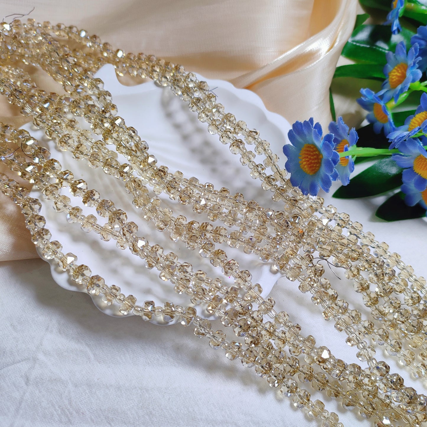 6mm K9 crystal glass wheel beads 99pcsperstrand for DIY bracelet & necklace & keychainaccessories