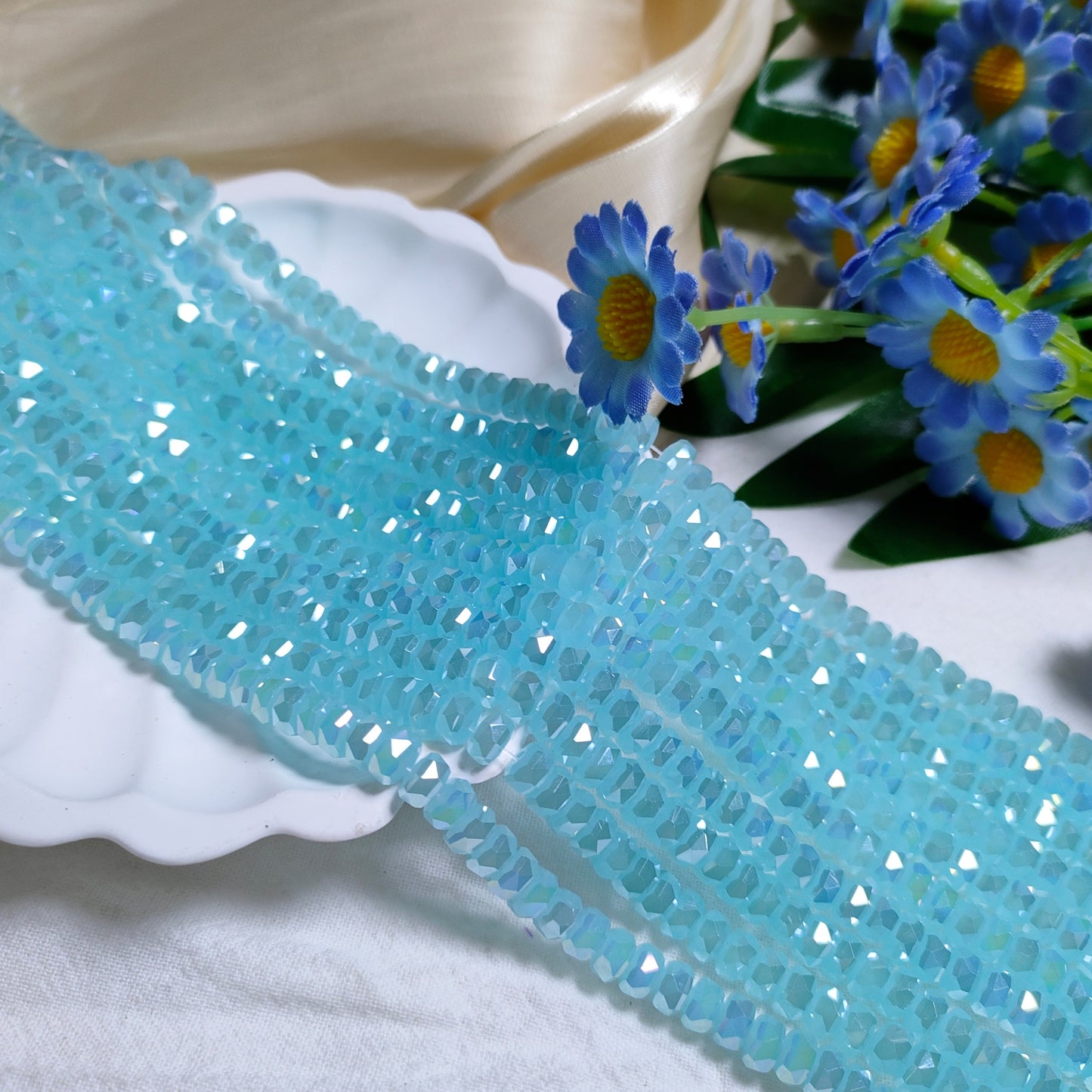 6mm K9 crystal glass wheel beads 99pcsperstrand for DIY bracelet & necklace & keychainaccessories