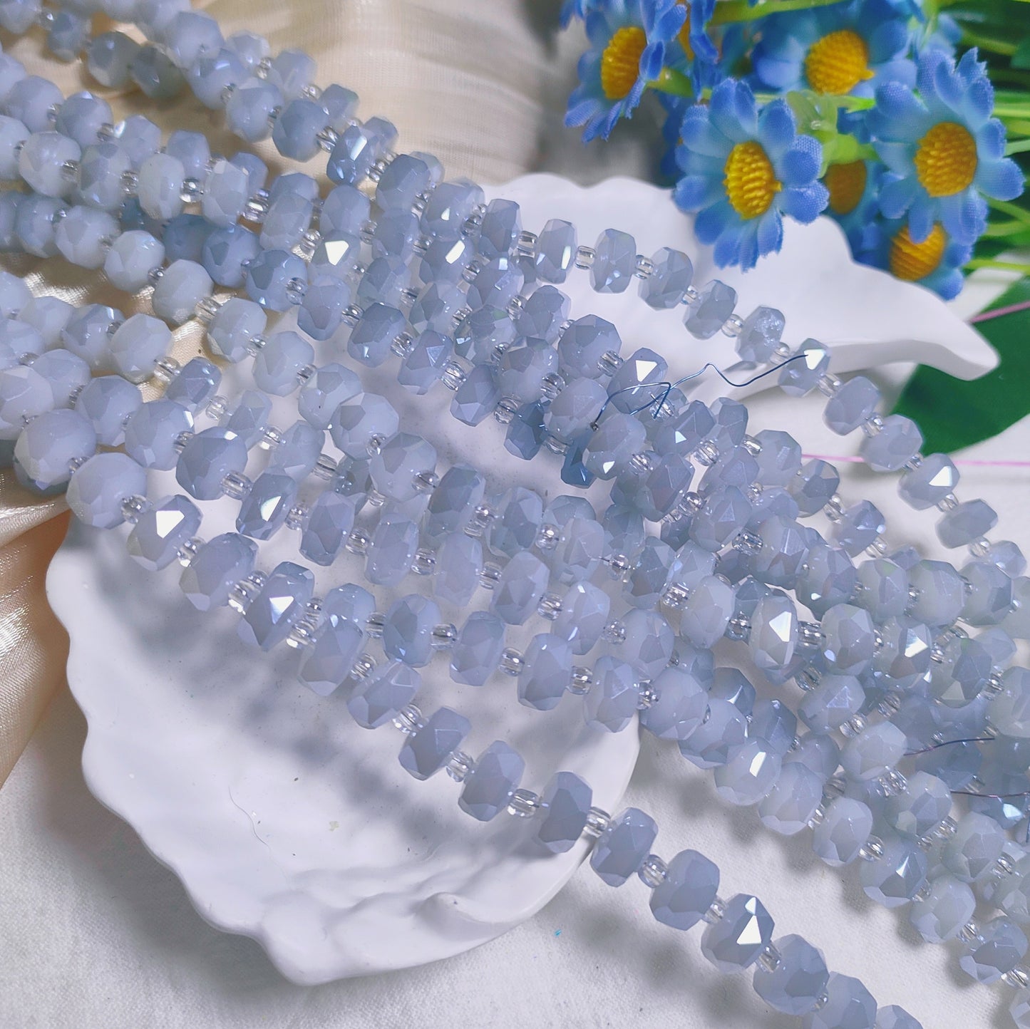 8mm K9 crystal glass wheel beads 79pcsper strand for DIY bracelet & necklace & keychainaccessories