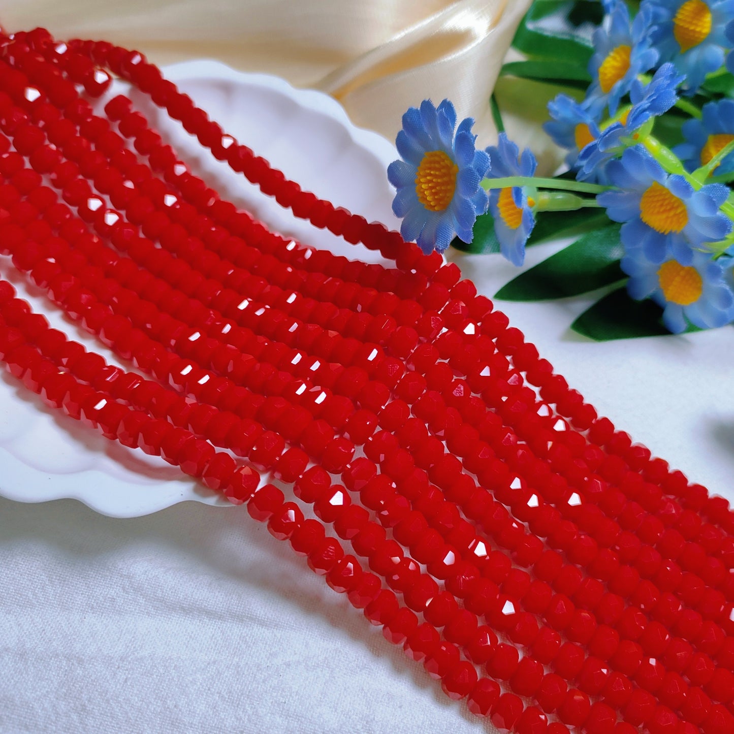 6mm K9 crystal glass wheel beads 99pcsperstrand for DIY bracelet & necklace & keychainaccessories