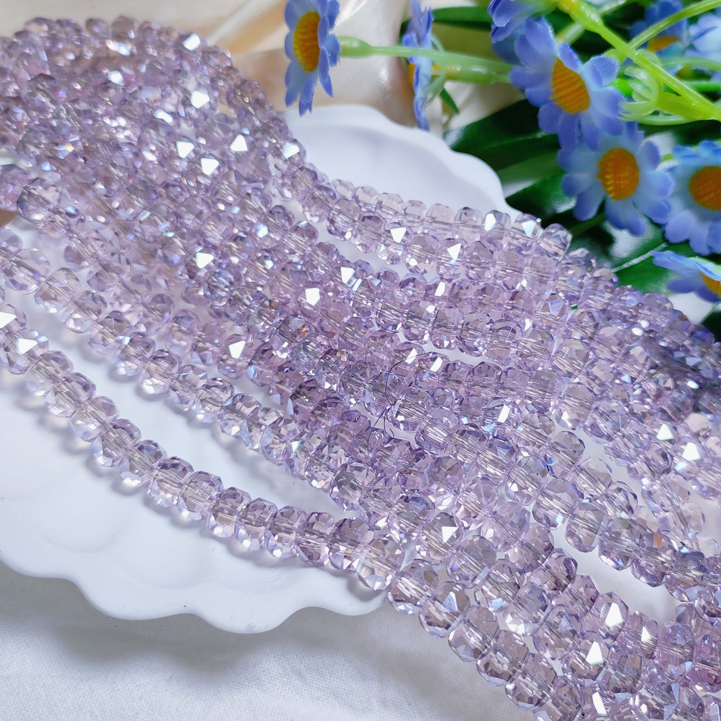 8mm K9 crystal glass wheel beads 79pcsper strand for DIY bracelet & necklace & keychainaccessories