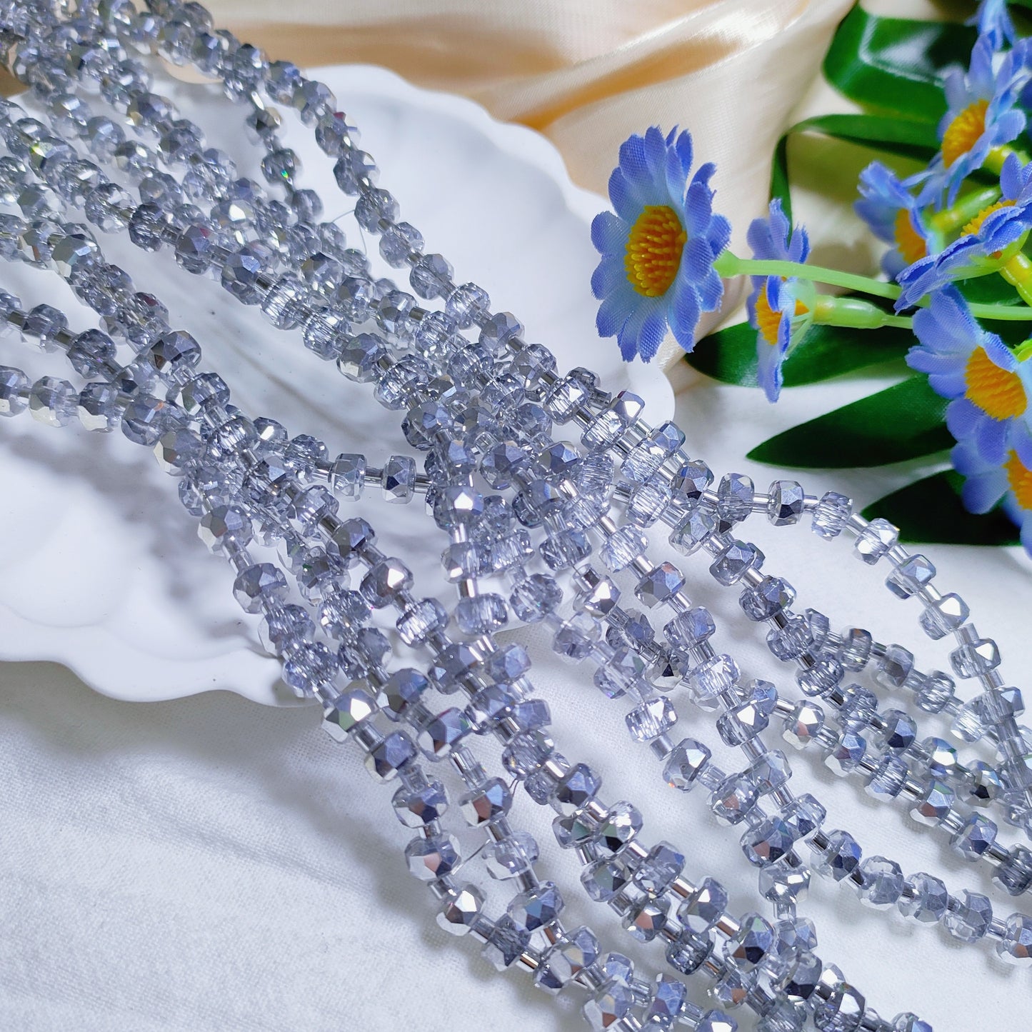 6mm K9 crystal glass wheel beads 99pcsperstrand for DIY bracelet & necklace & keychainaccessories