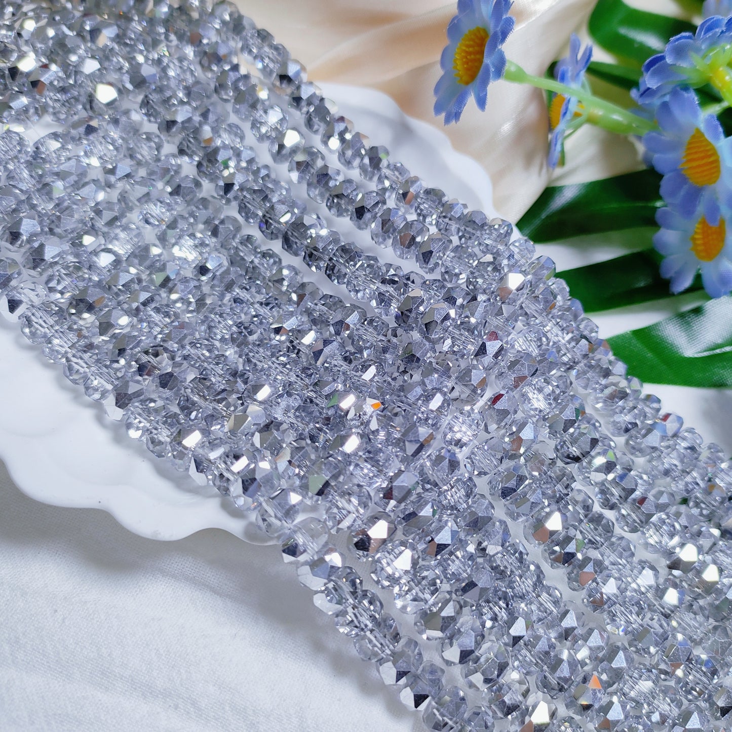 8mm K9 crystal glass wheel beads 79pcsper strand for DIY bracelet & necklace & keychainaccessories