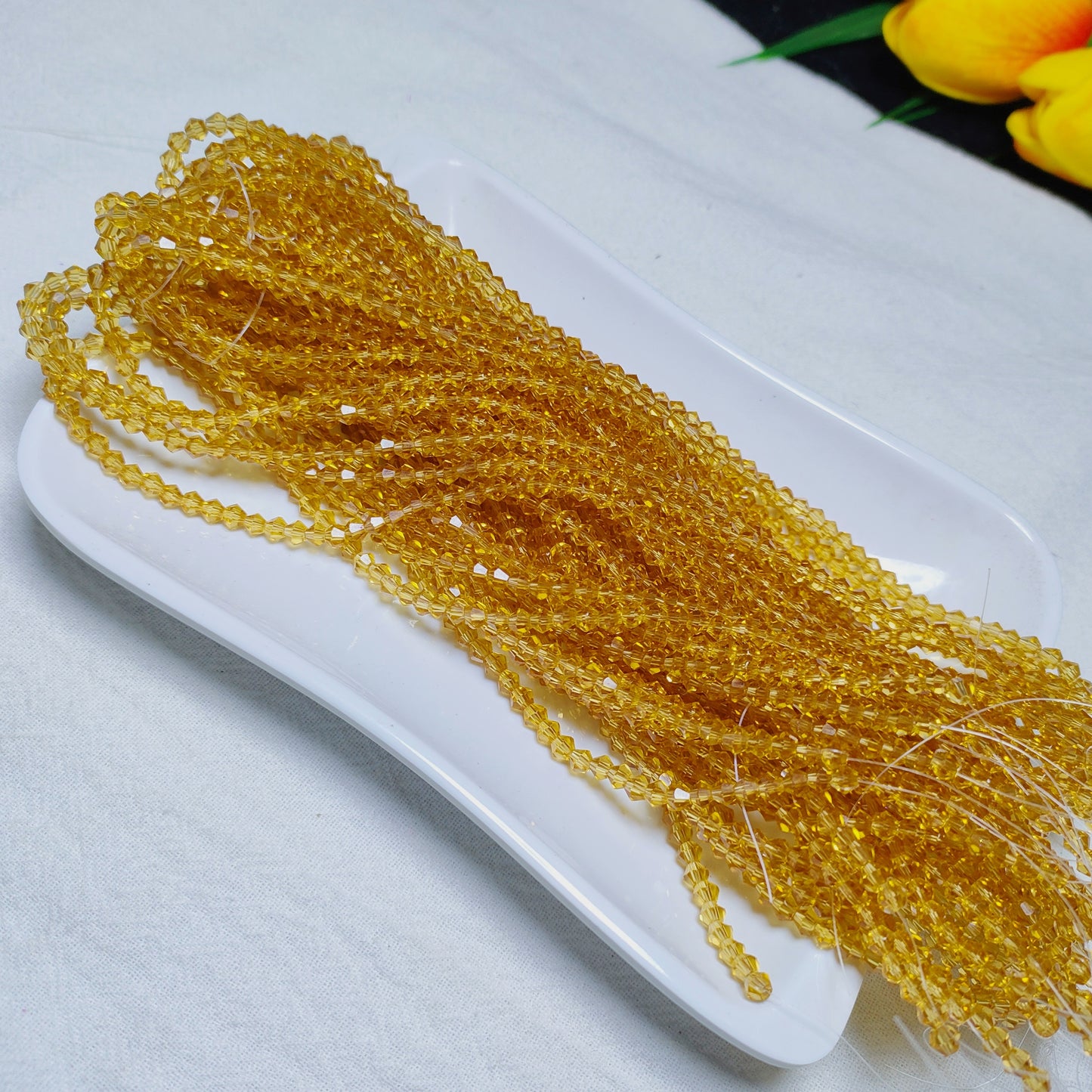 3mm K9 crystal glass bicone beads 11opcsper strand for DIY bracelet & necklace & keychainaccessories