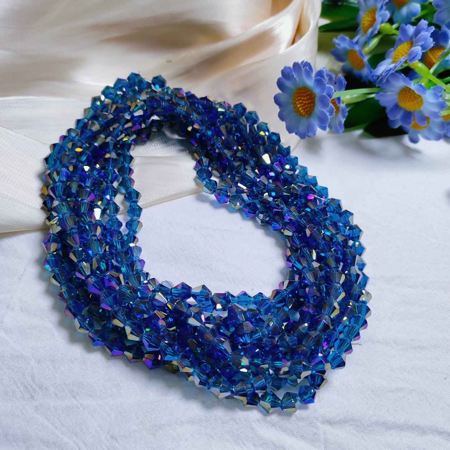 6mm K9 crystal glass bicone beads 45pcsper strand for DIY bracelet & necklace & keychainaccessories