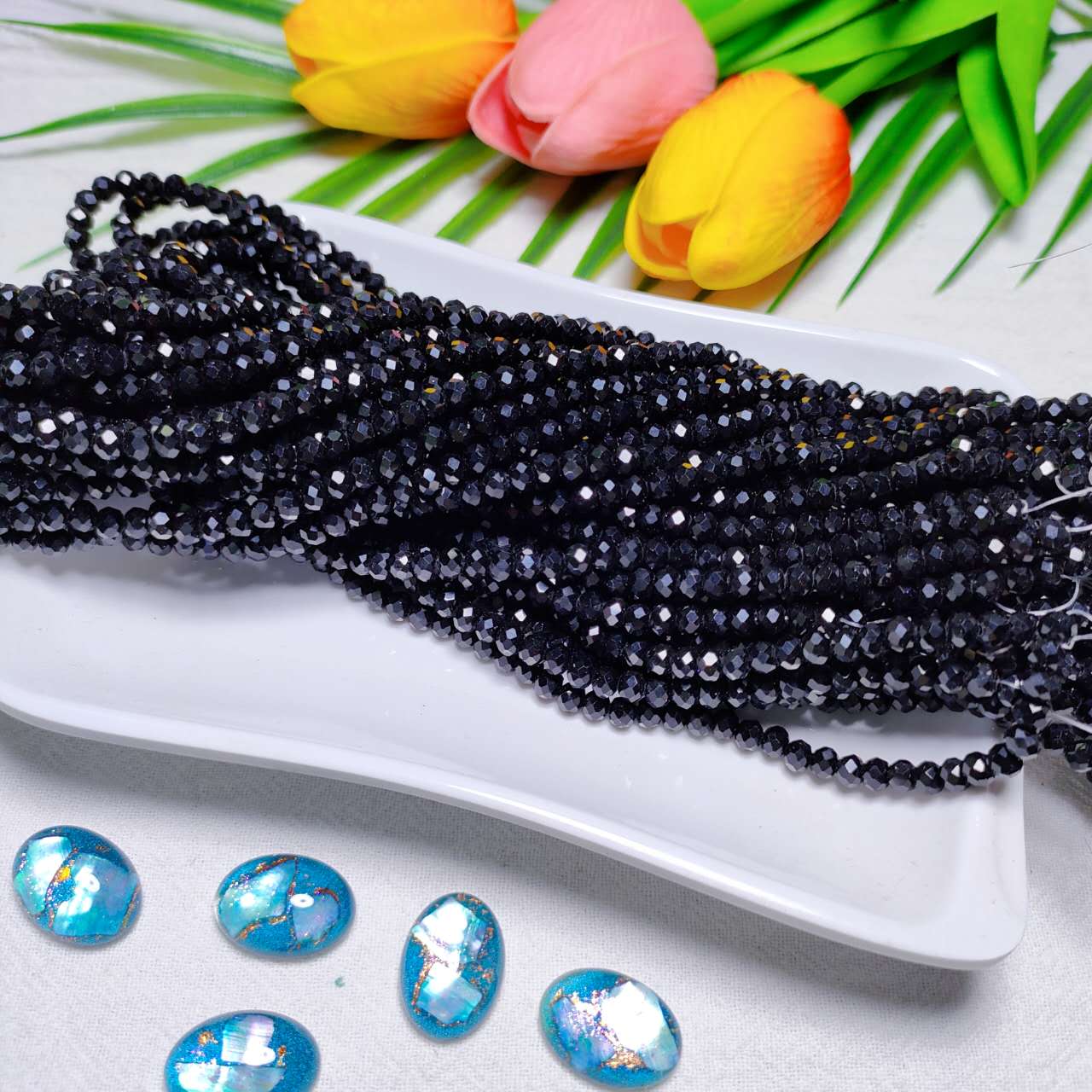 4mm K9 crystal glass flat beads 110pcs perstrand for DIY bracelet & necklace & keychain accessories