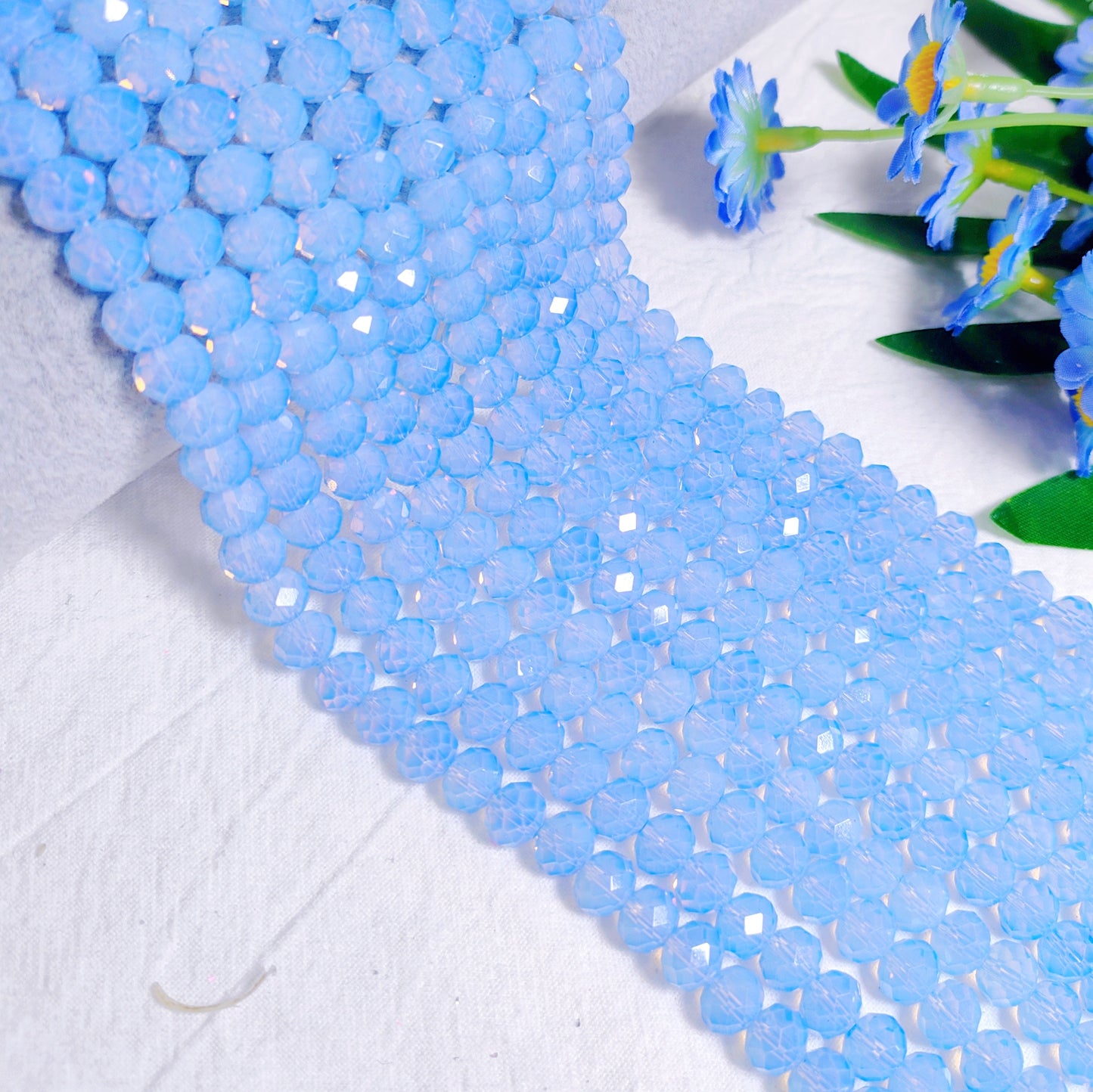 8mm K9 crystal glass flat beads 60pcs perstrand for DIY bracelet & necklace & keychain accessories