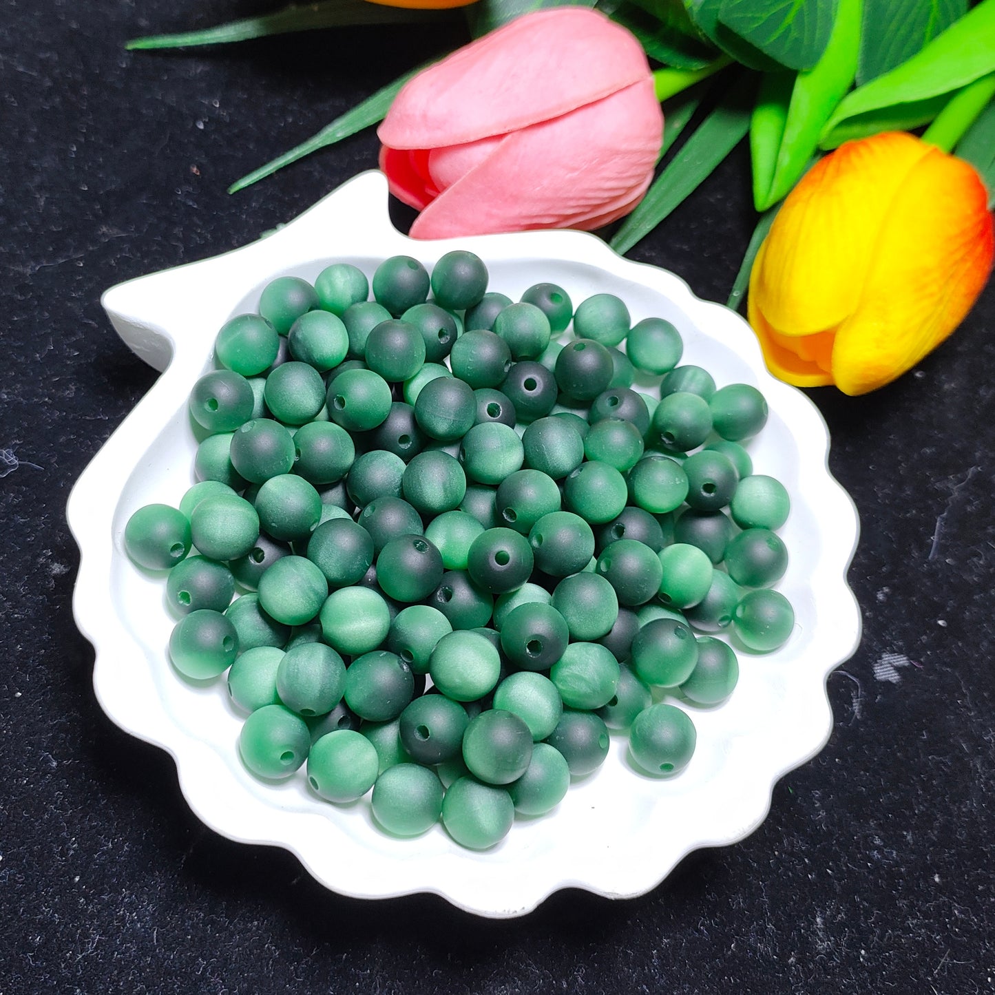 8mm&10mm brushed matt frosted cats eyeround resin beads 50pcs per bag for DIYbracelet&keychain&car hanger material