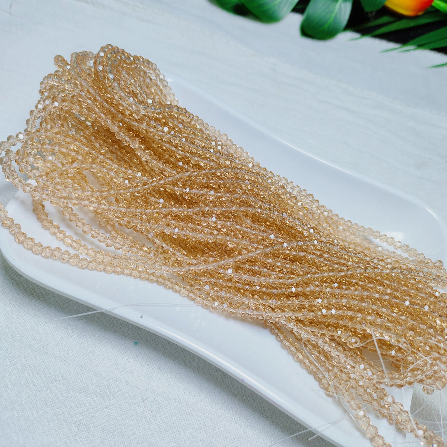 【5strands≈565pcs】3mm K9 crystal glass flat beads 113pcs perstrand for DIY bracelet & necklace & keychain accessories