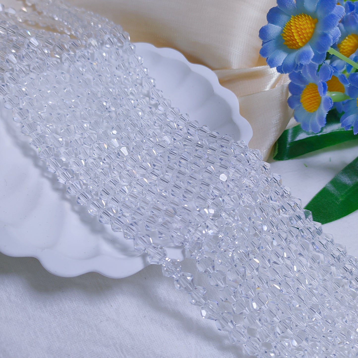 6mm K9 crystal glass bicone beads 45pcsper strand for DIY bracelet & necklace & keychainaccessories