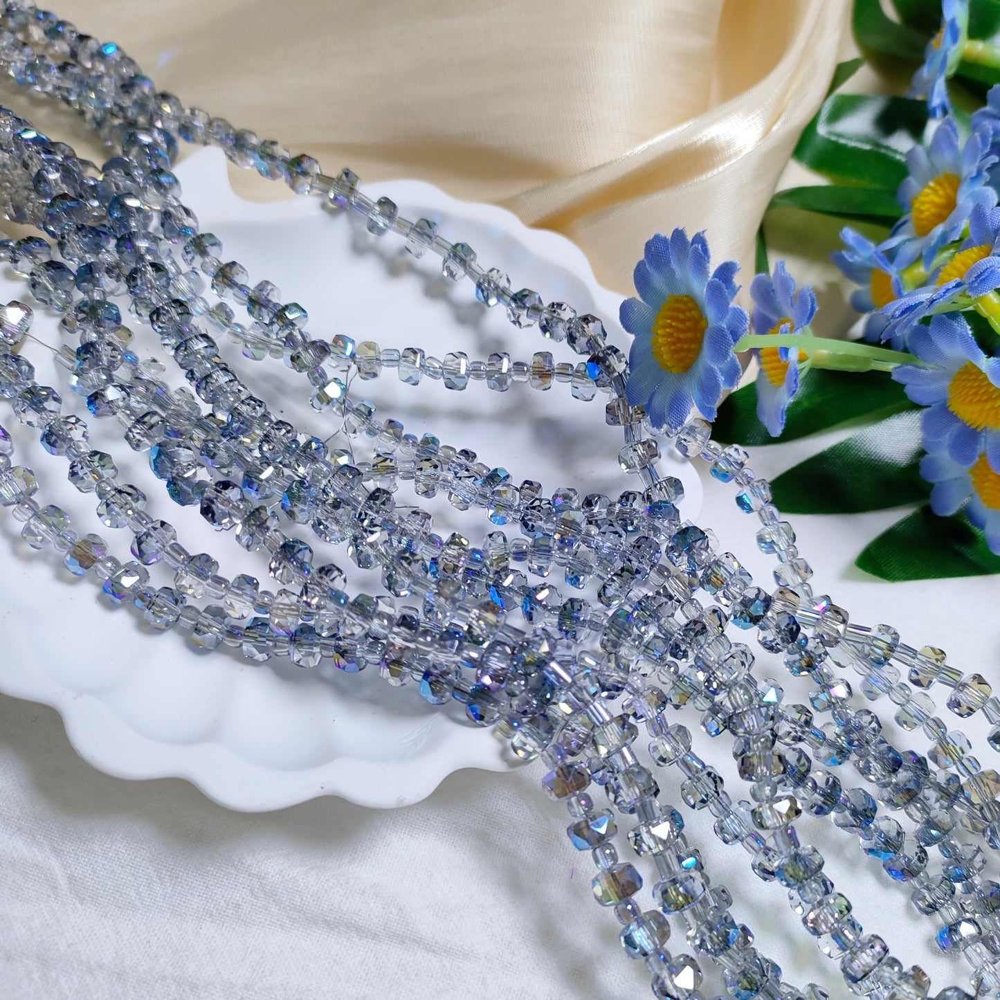 6mm K9 crystal glass wheel beads 99pcsperstrand for DIY bracelet & necklace & keychainaccessories