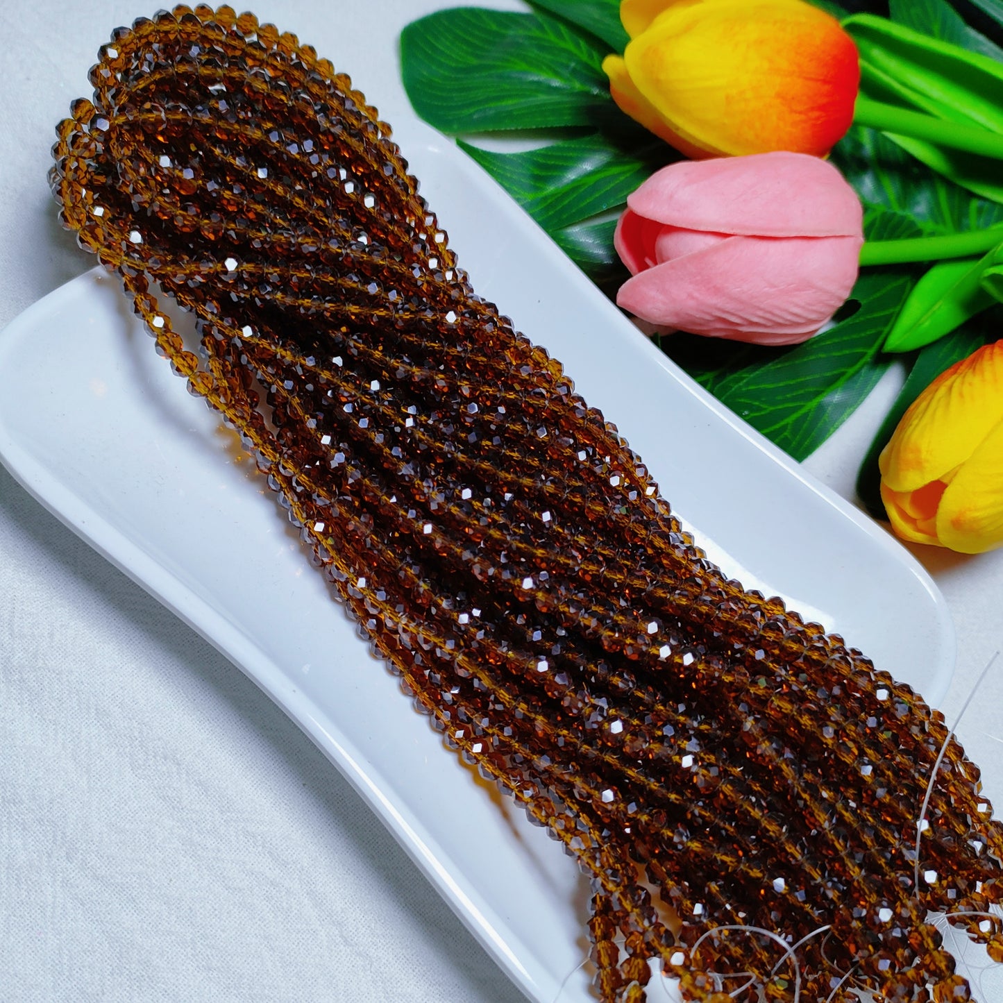 4mm K9 crystal glass flat beads 110pcs perstrand for DIY bracelet & necklace & keychain accessories